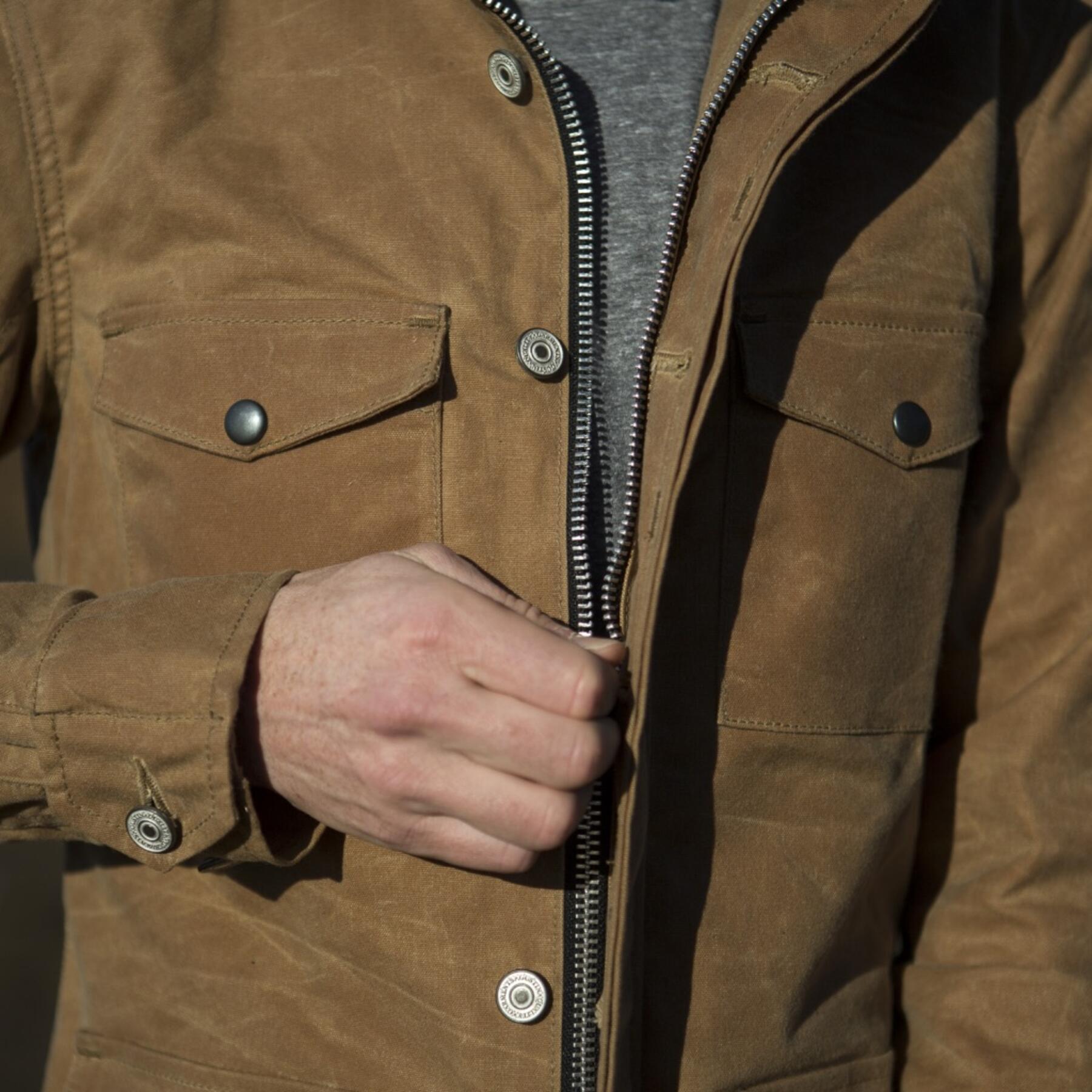 gustin field jacket - waxed brown