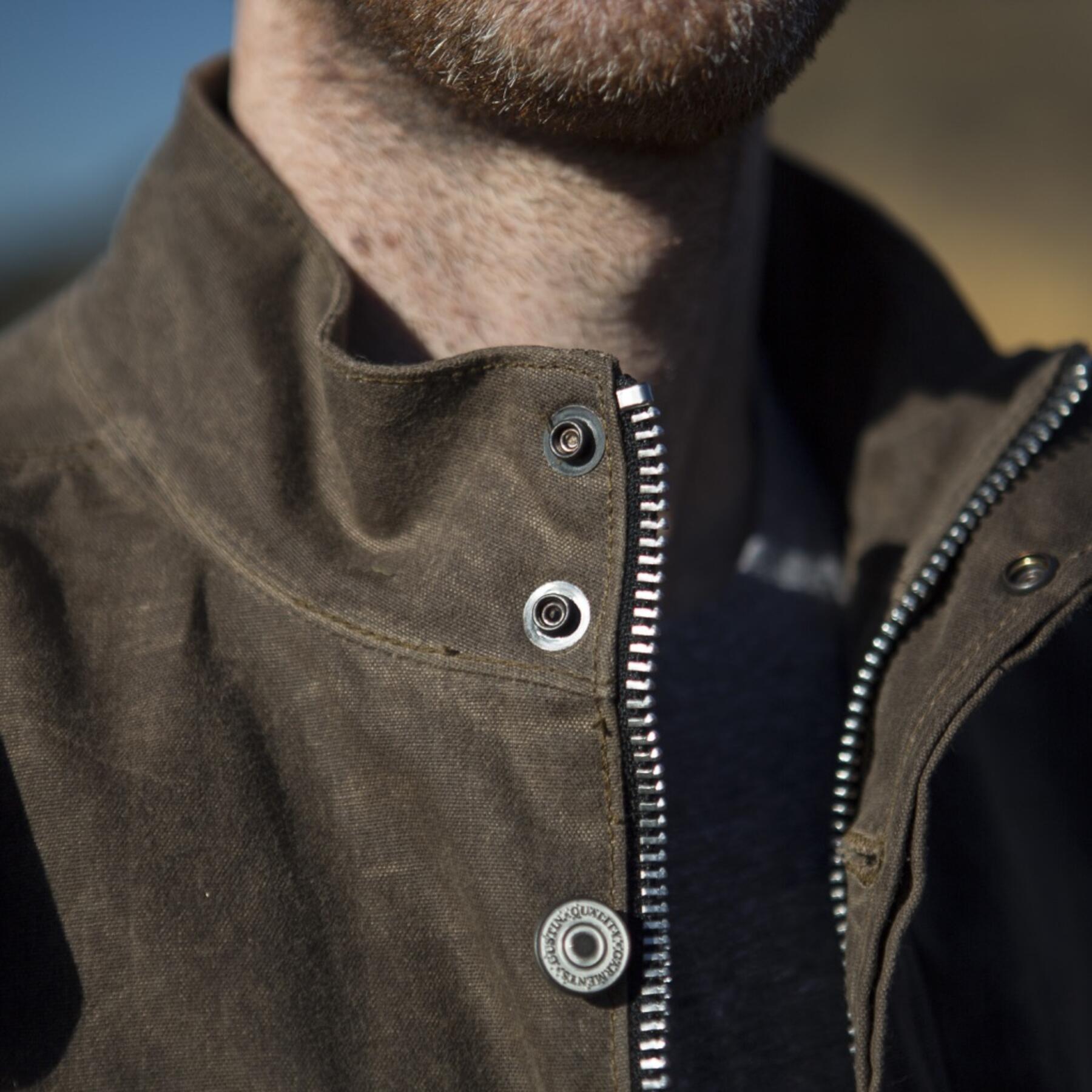 gustin field jacket - waxed dark oak