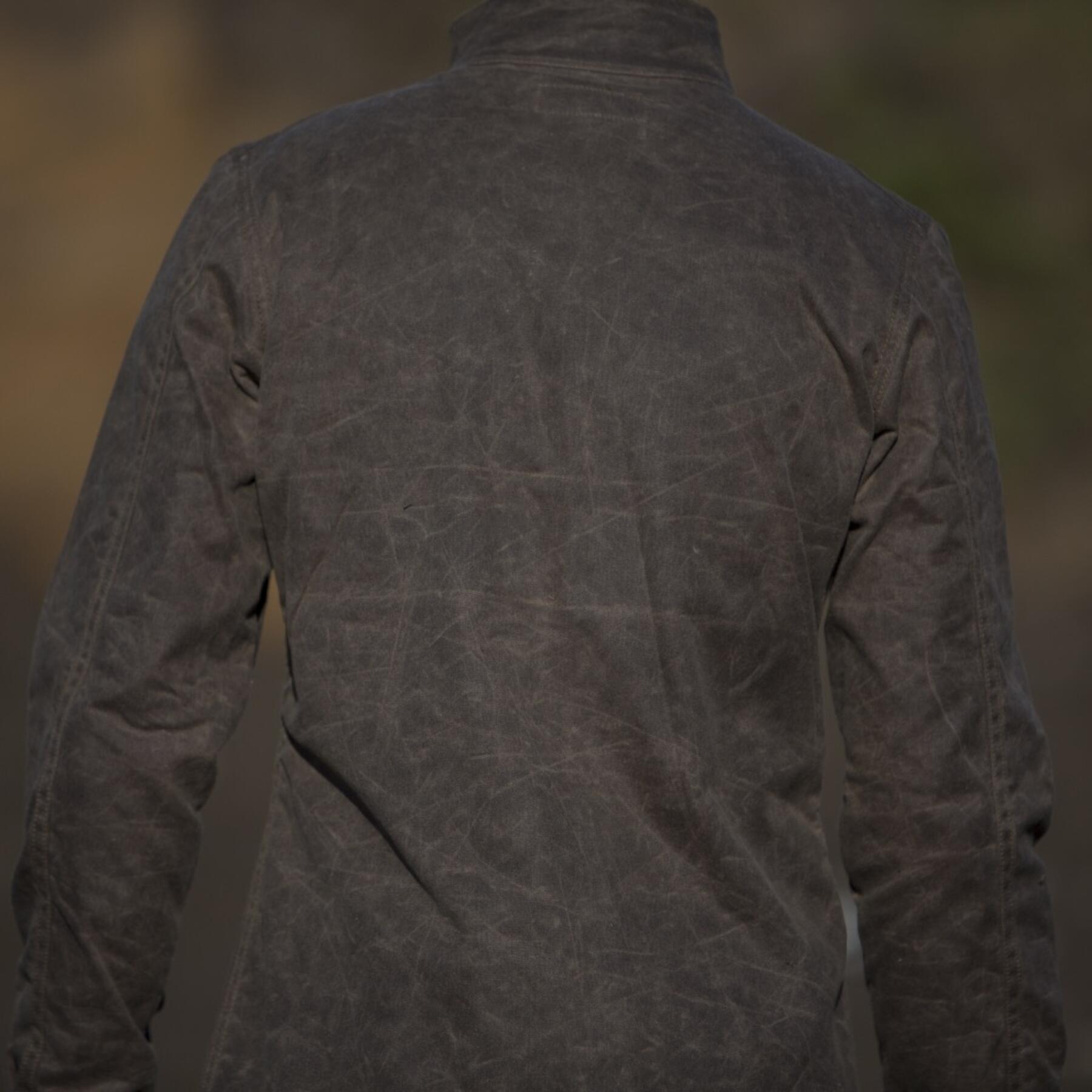 gustin field jacket - waxed dark oak