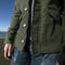 gustin field jacket - waxed army green