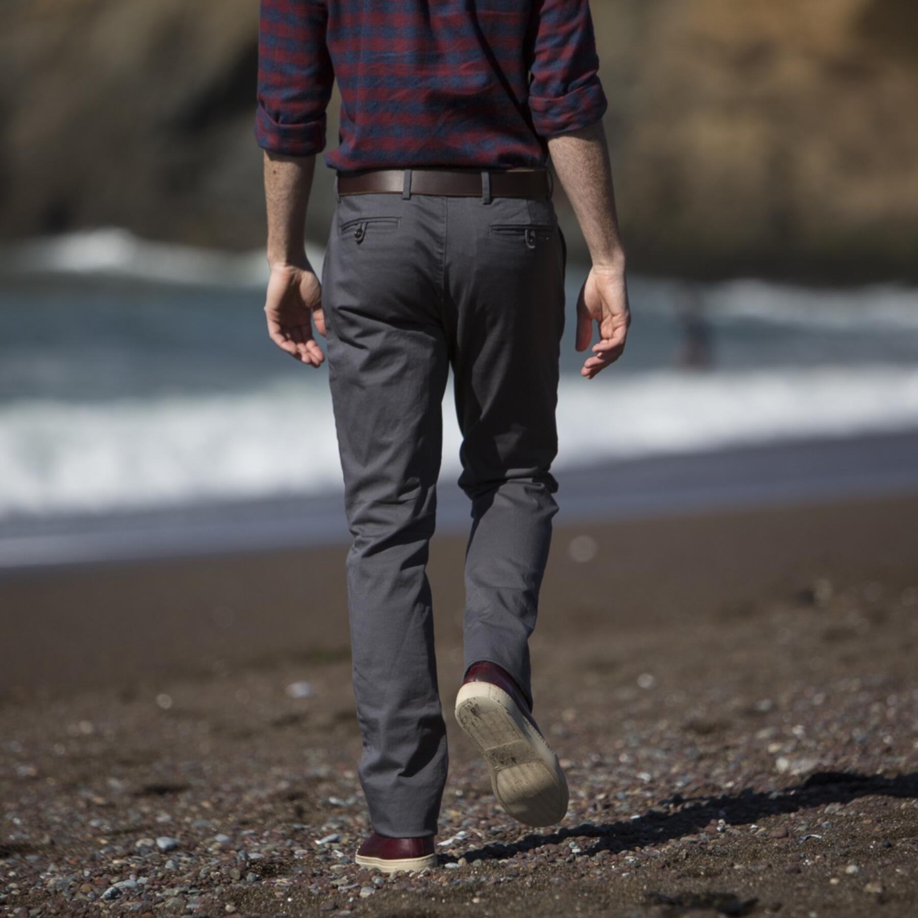 gustin #100 graphite stretch chino