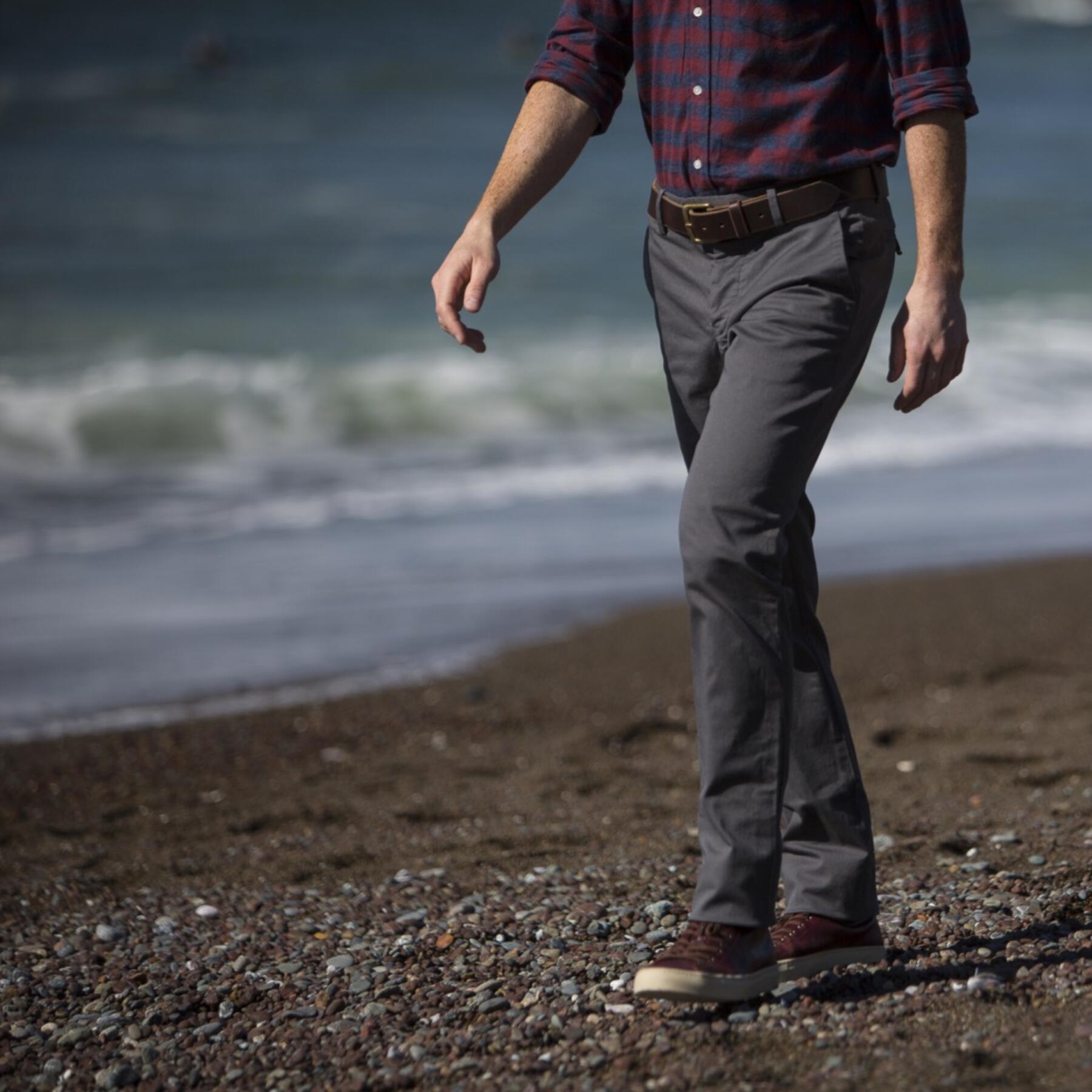 gustin #100 graphite stretch chino