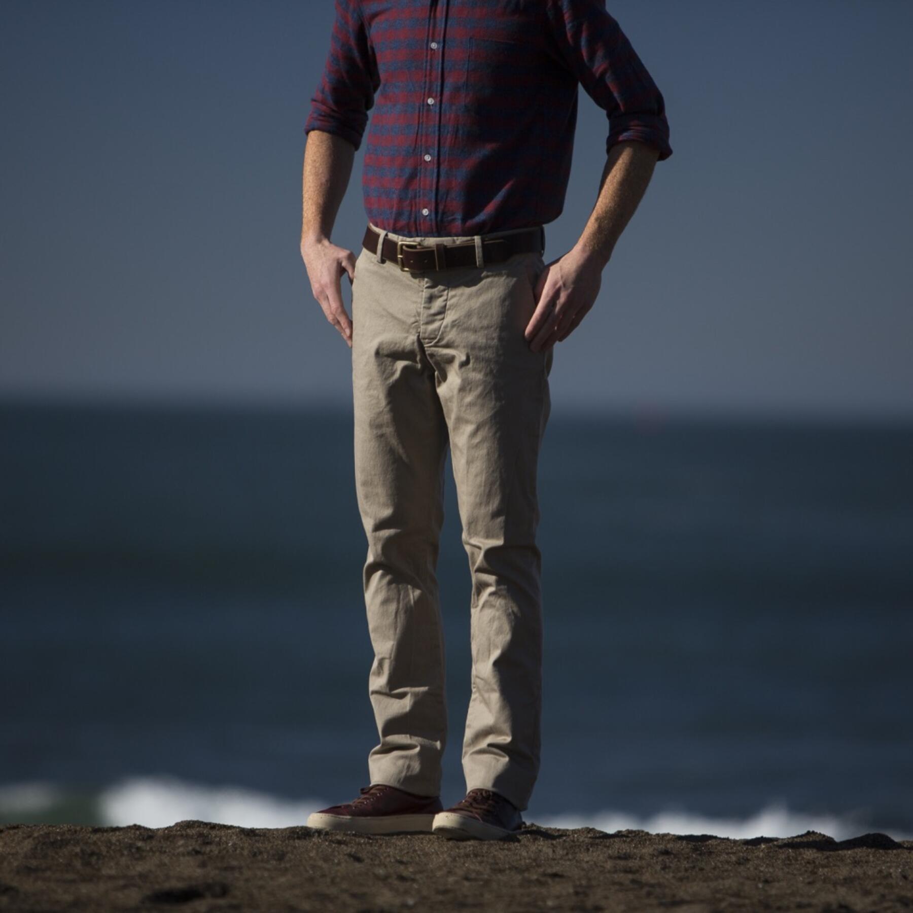 gustin #101 khaki stretch chino