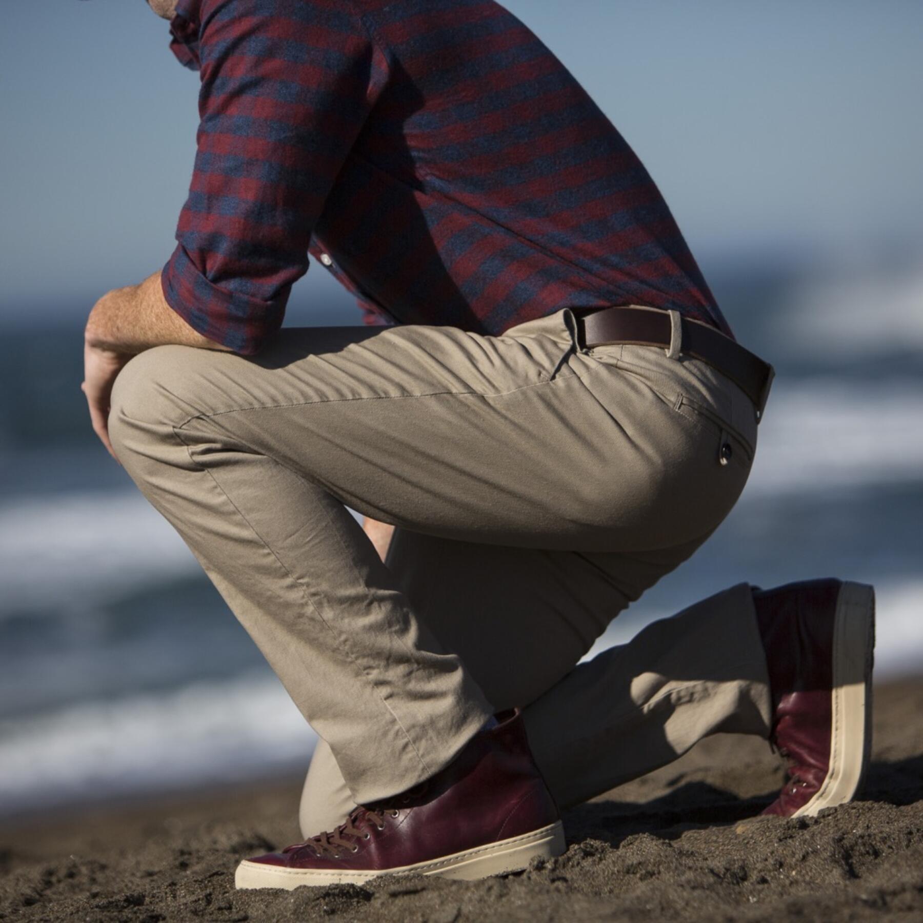 gustin #101 khaki stretch chino
