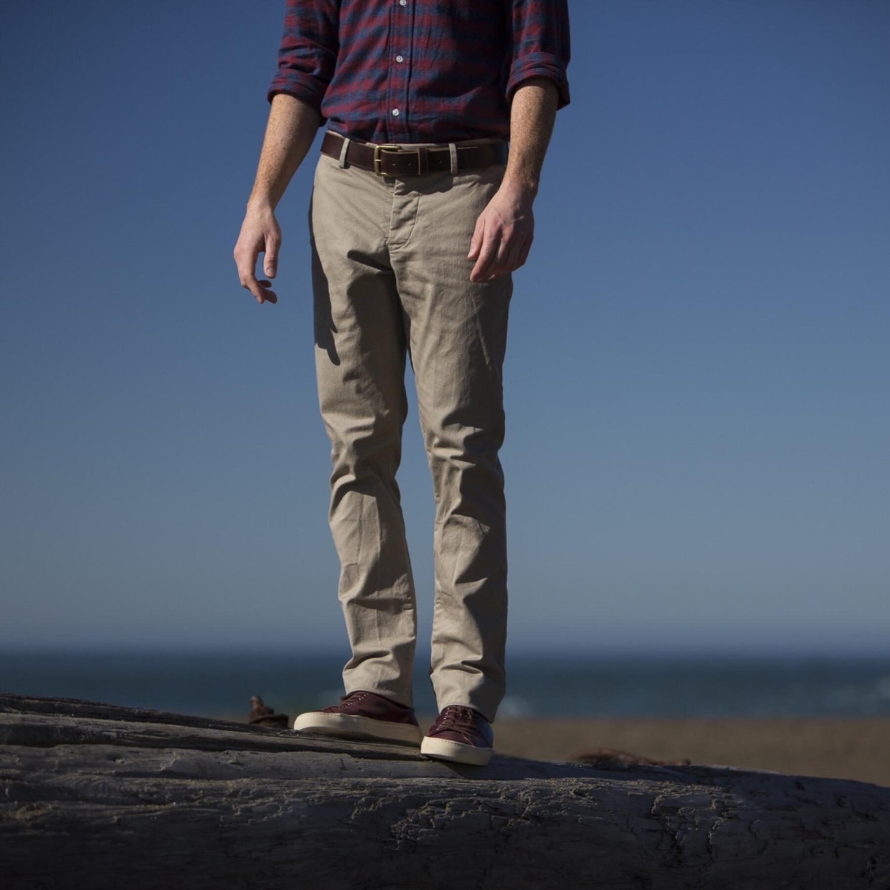 gustin #101 khaki stretch chino