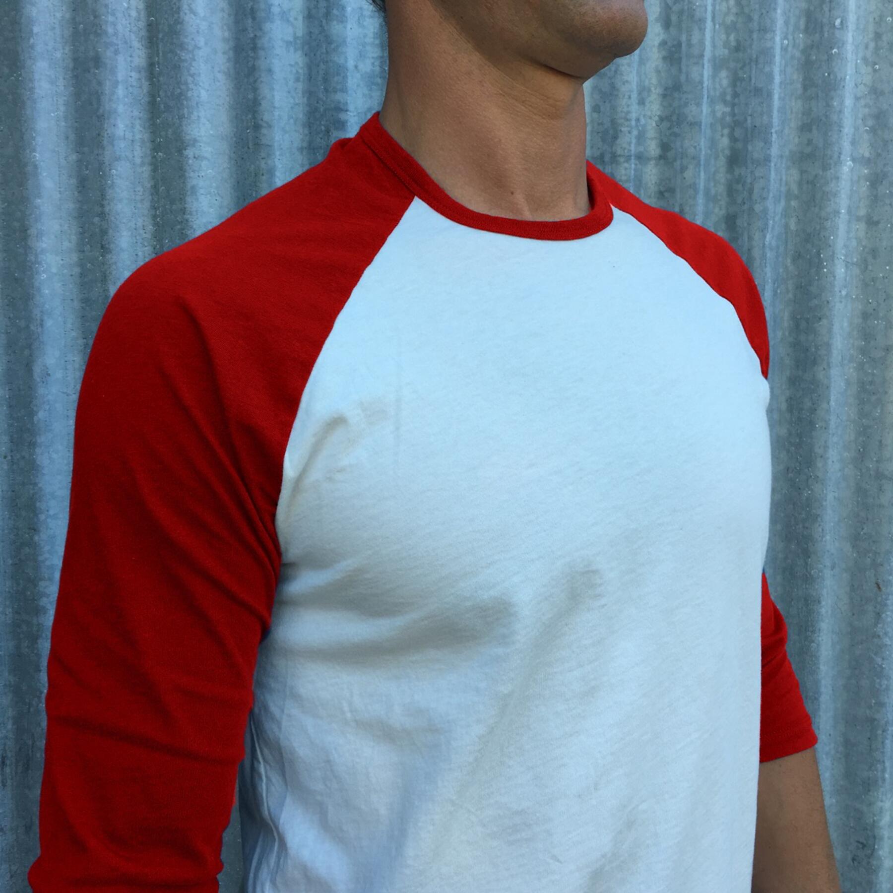 gustin baseball tee white-red