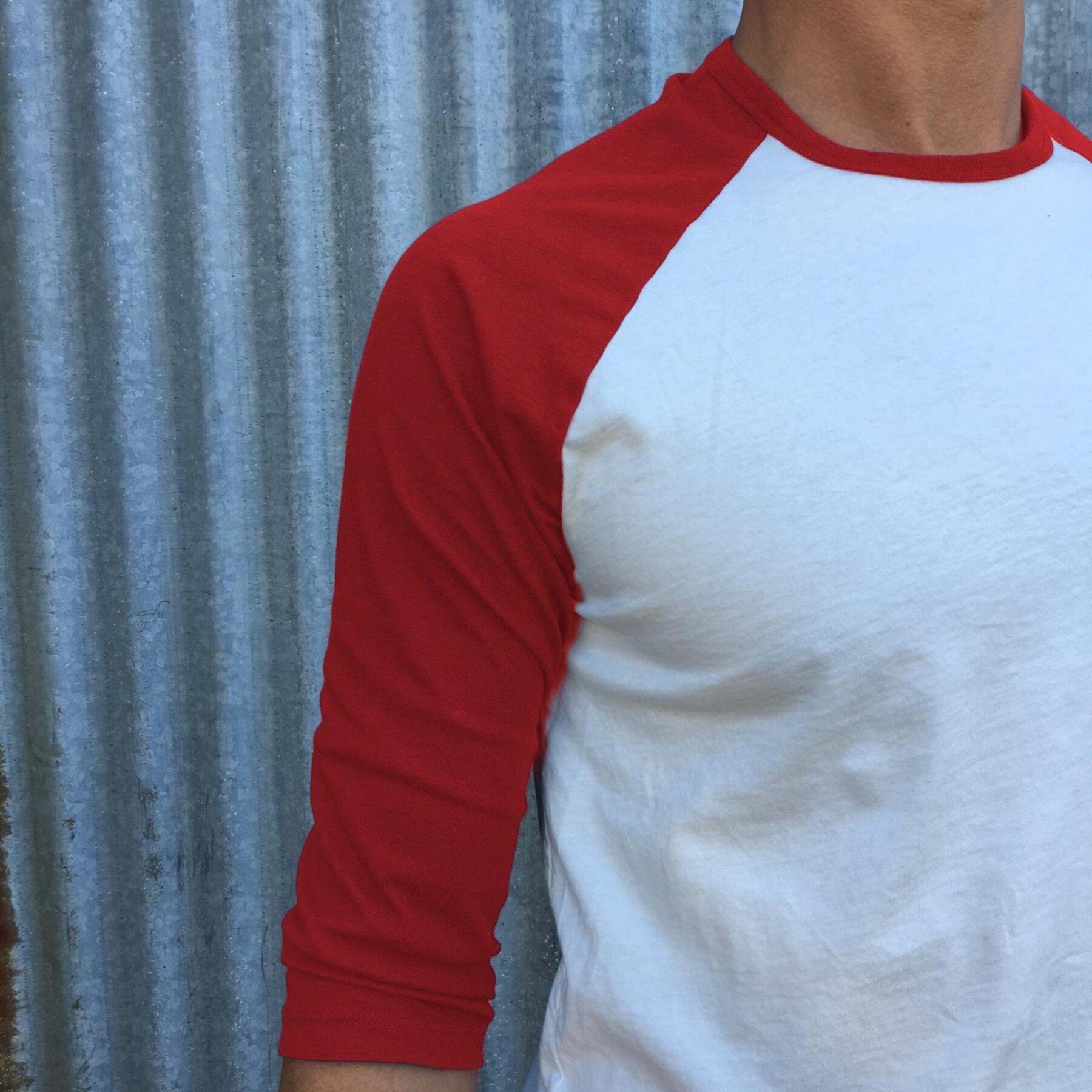 gustin baseball tee white-red