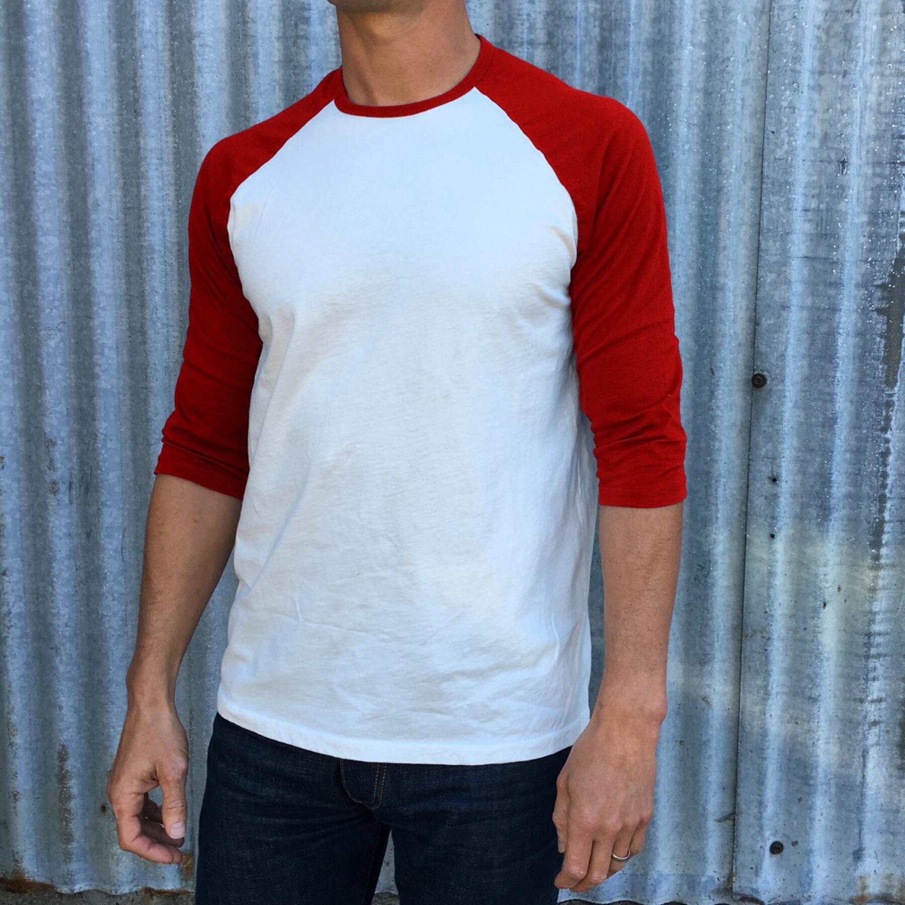 gustin baseball tee 2pk (heather grey-black, white-red)