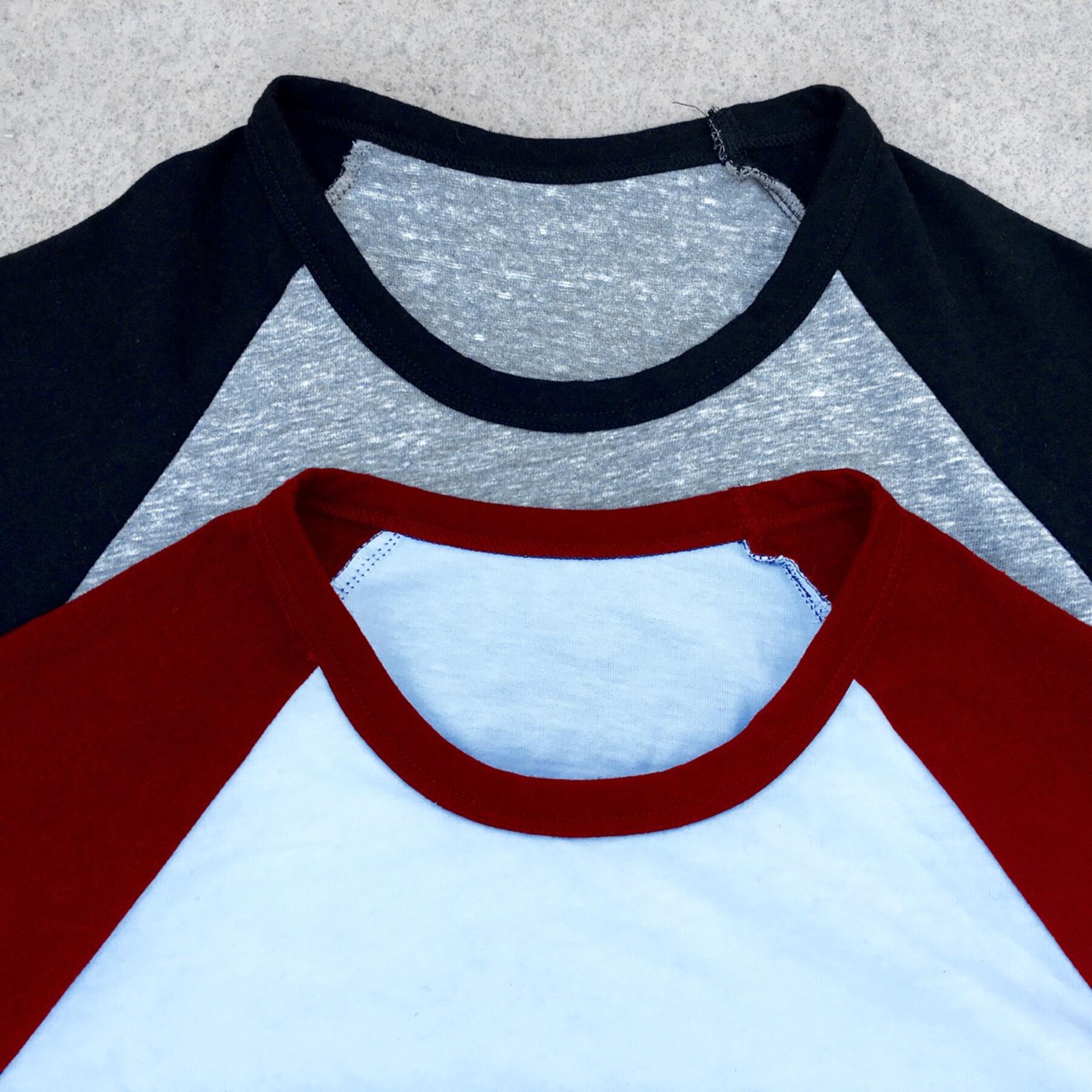 gustin baseball tee 2pk (heather grey-black, white-red)