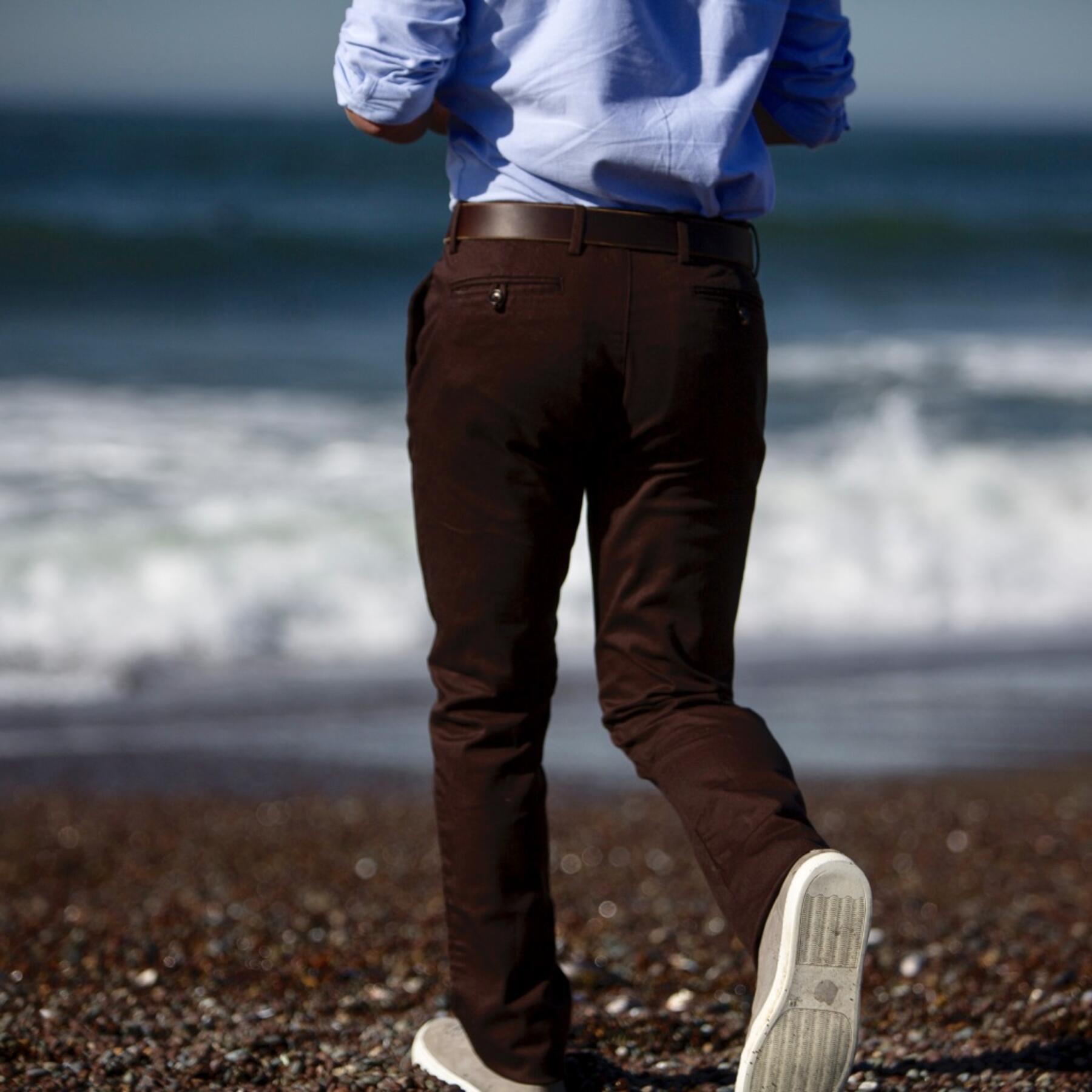 gustin #102 brown stretch chino