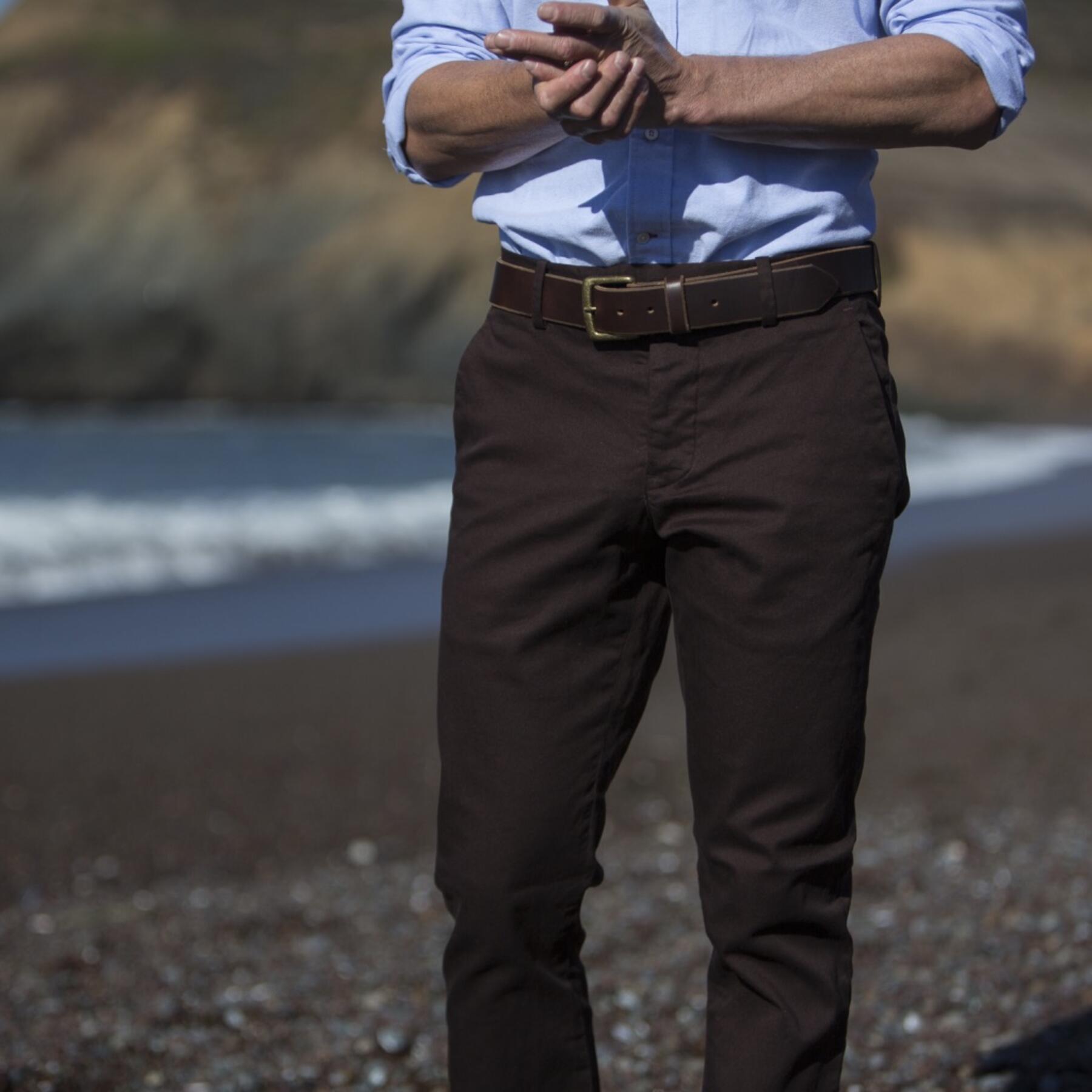 gustin #102 brown stretch chino