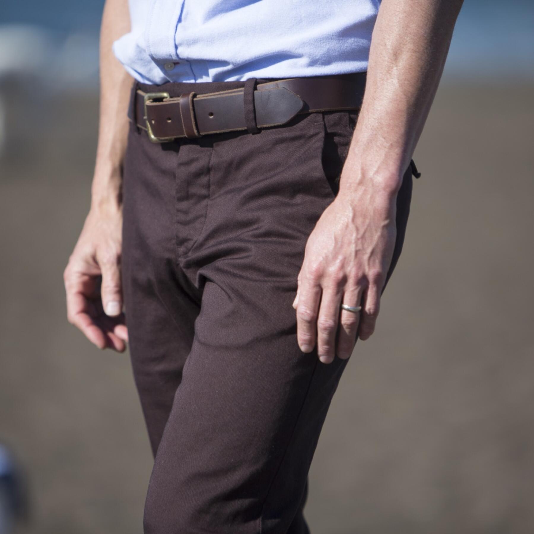 gustin #102 brown stretch chino