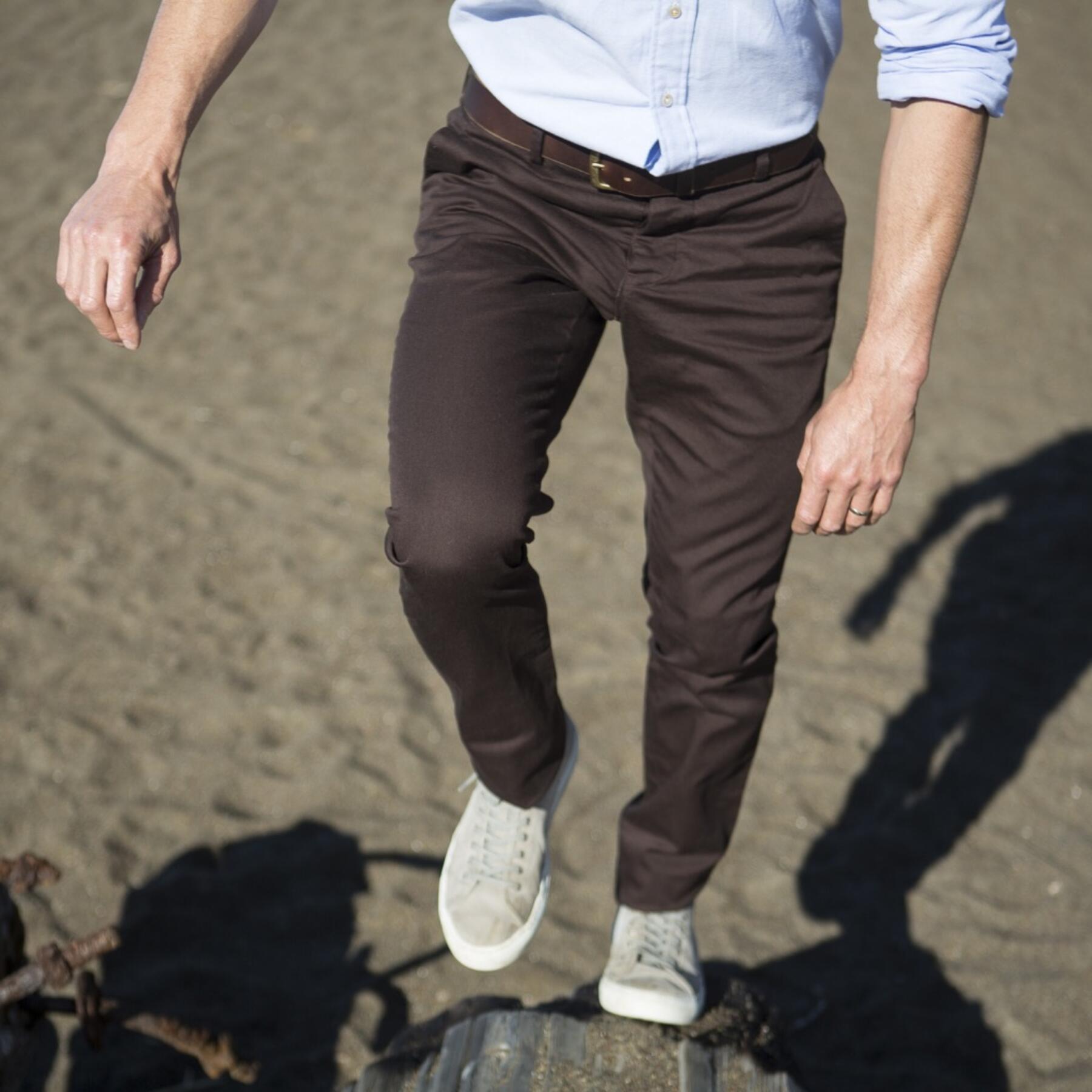 gustin #102 brown stretch chino