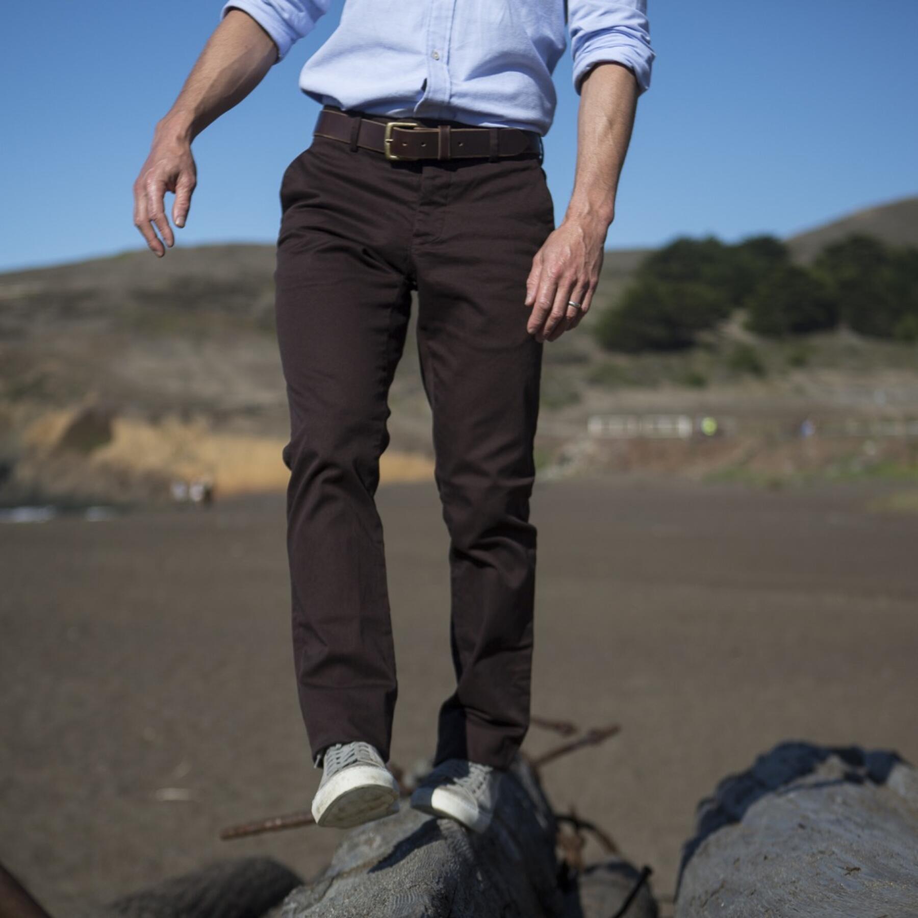 gustin #102 brown stretch chino