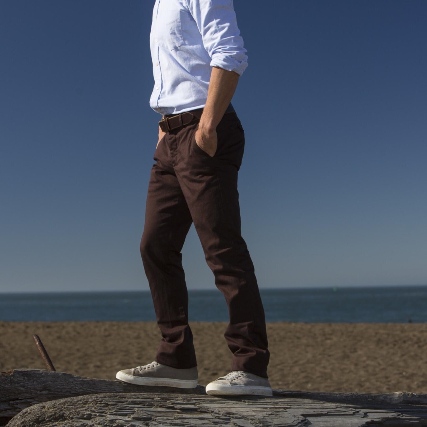 gustin #102 brown stretch chino