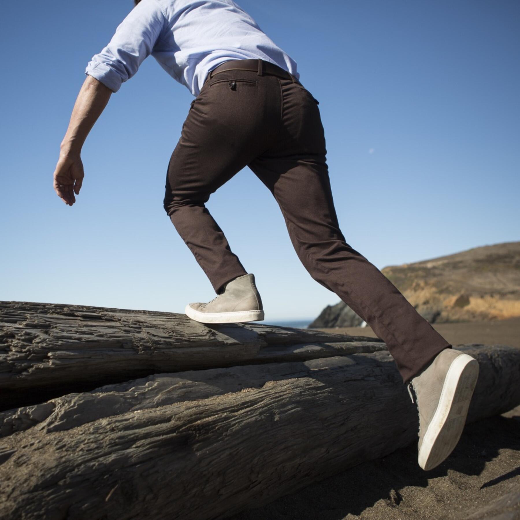 gustin #102 brown stretch chino