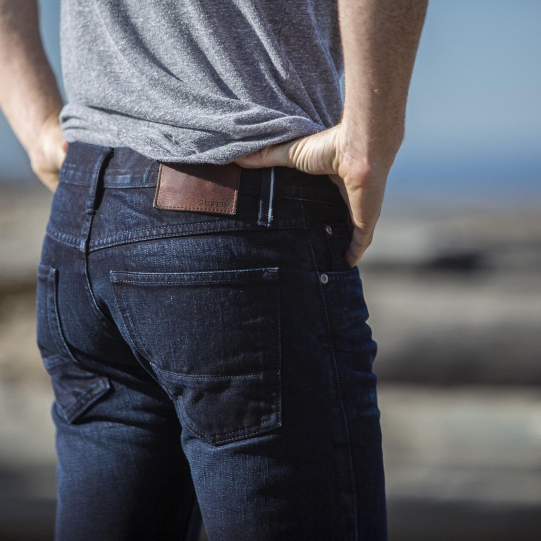 gustin #166 italy indigoxindigo - dark wash