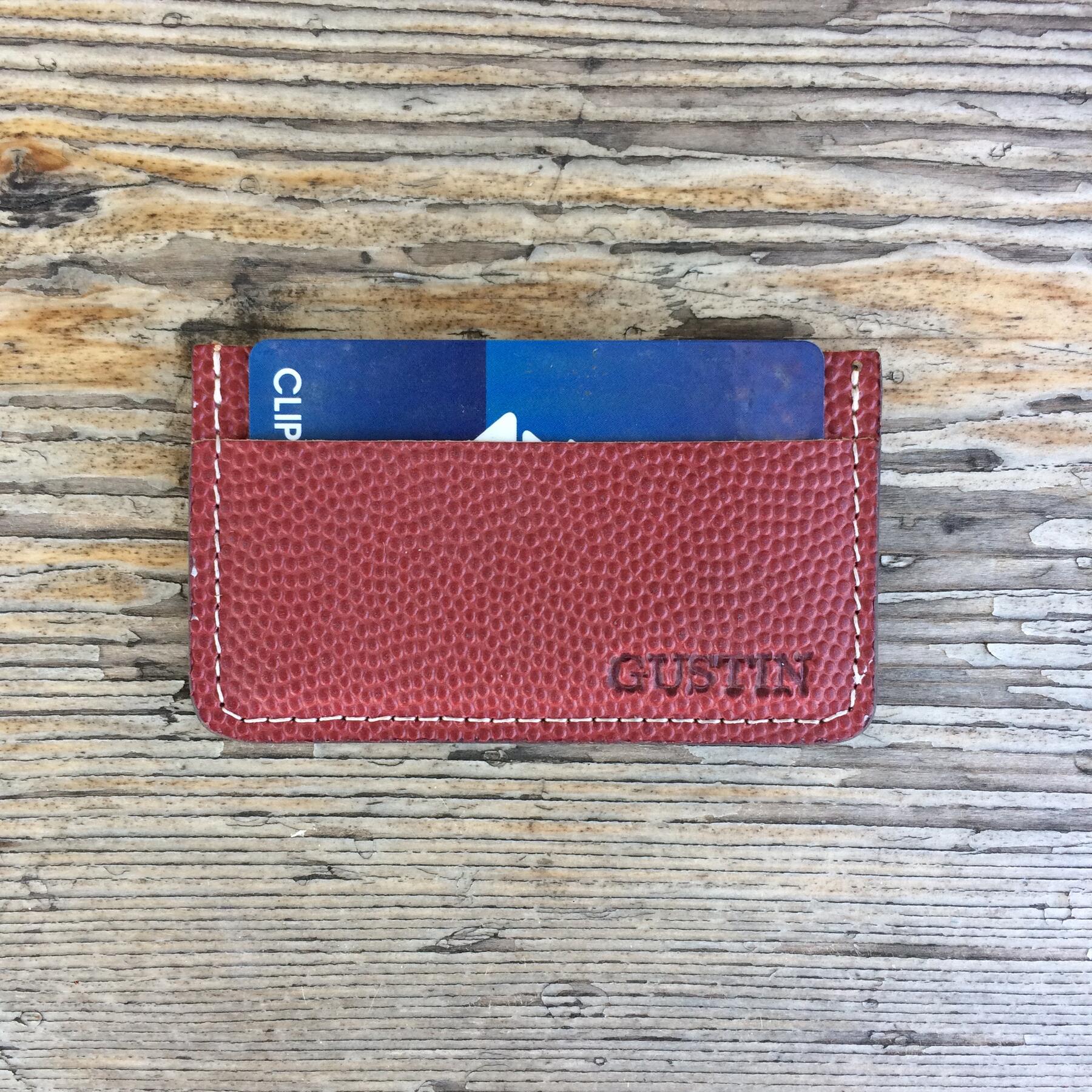 gustin simple wallet - horween football