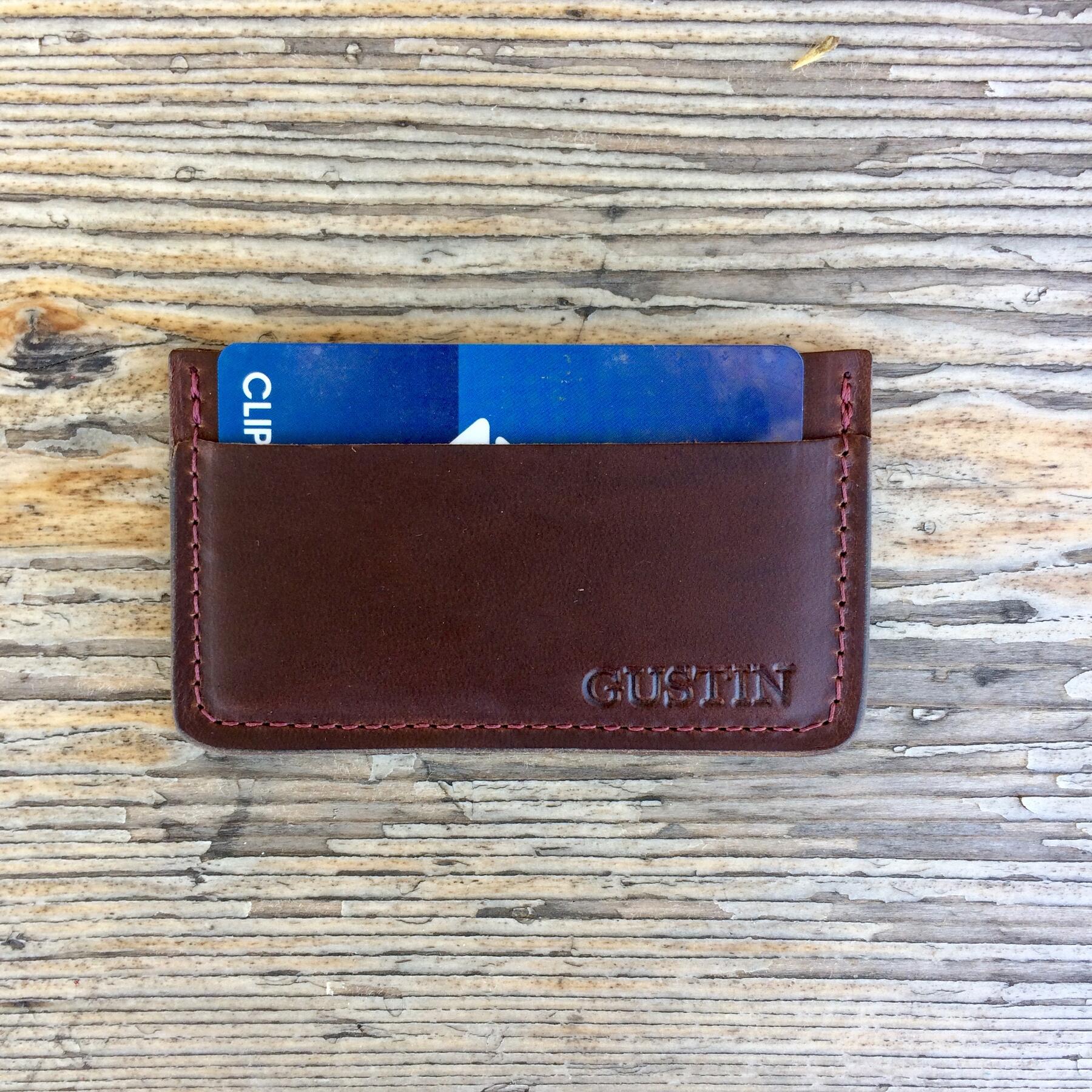 gustin simple wallet - horween chromexcel brown