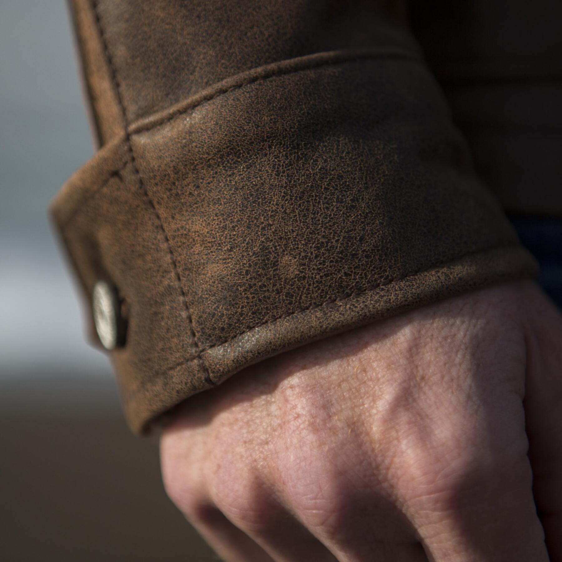 gustin field jacket - vintage brown leather