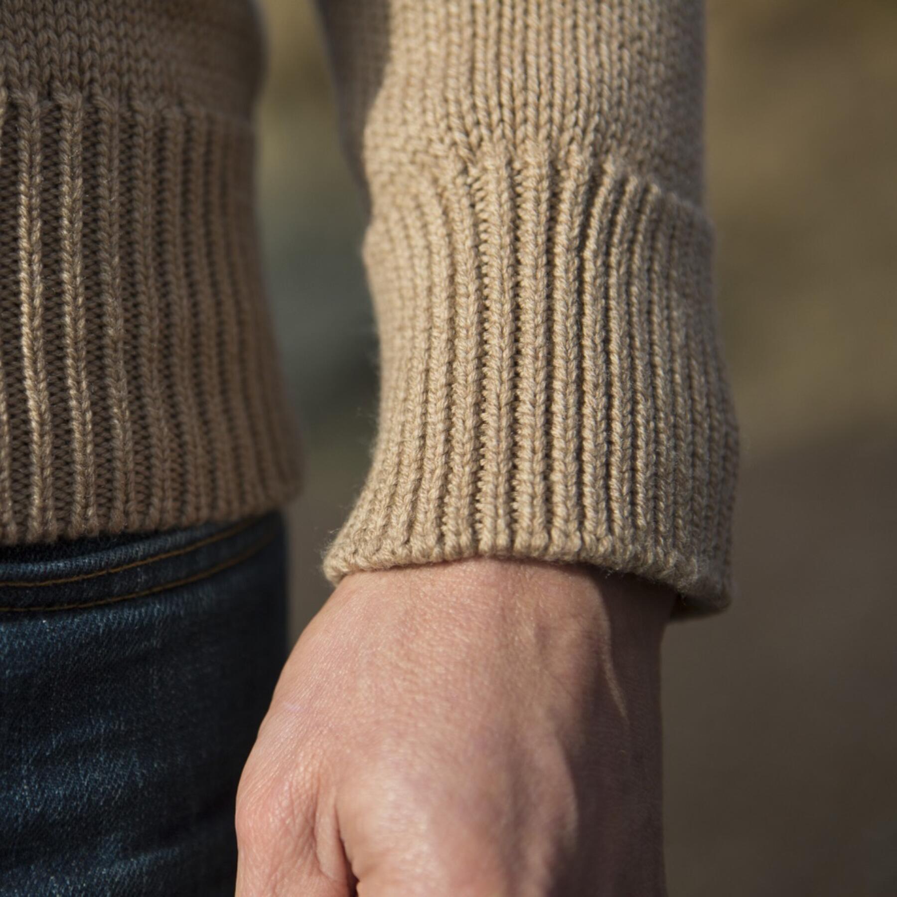 gustin crewneck sweater - camel merino wool
