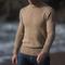 gustin crewneck sweater - camel merino wool