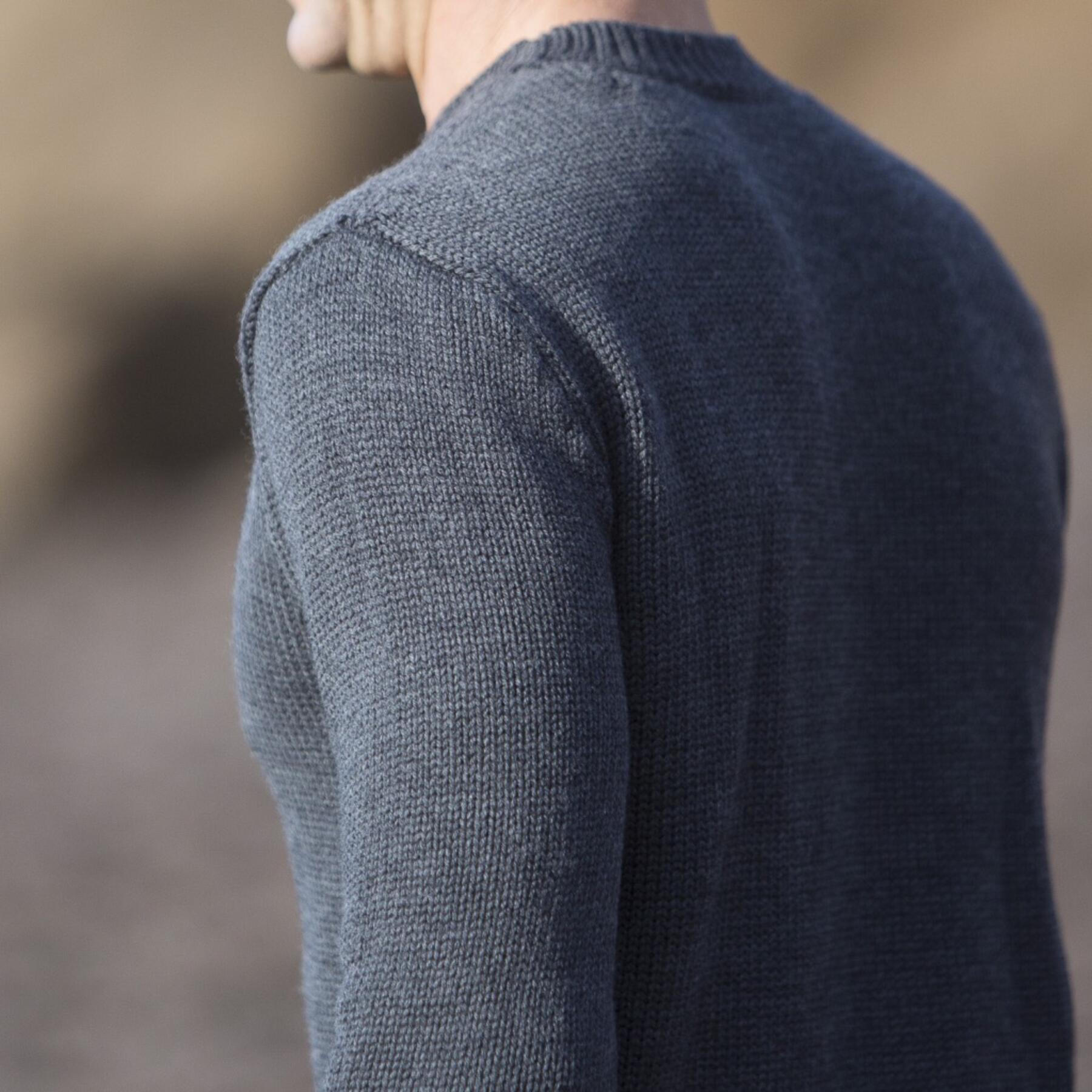 gustin crewneck sweater - charcoal merino wool