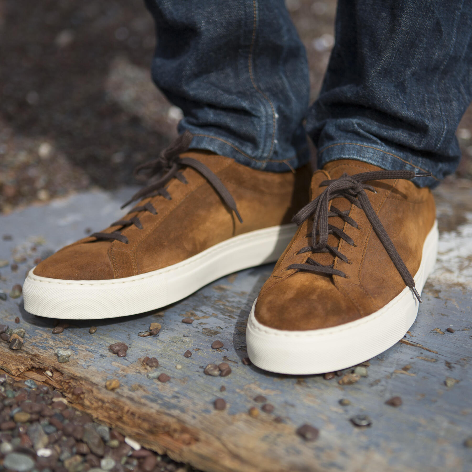 gustin chestnut suede low top