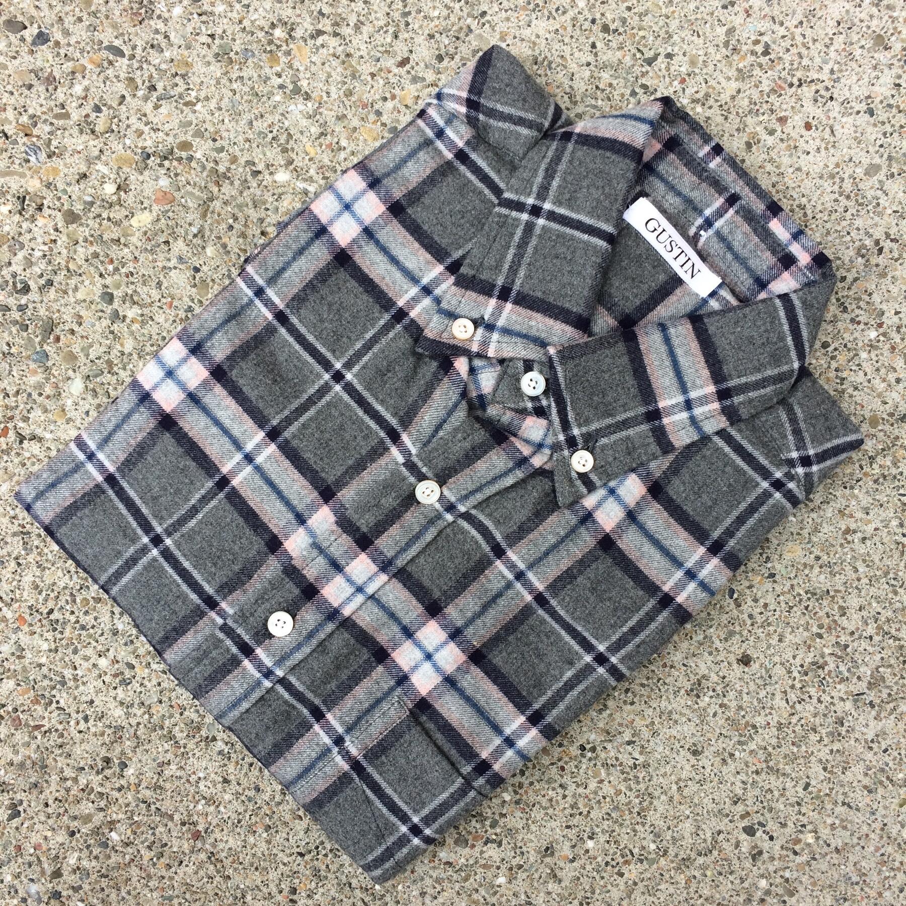 gustin charcoalxroyal flannel plaid