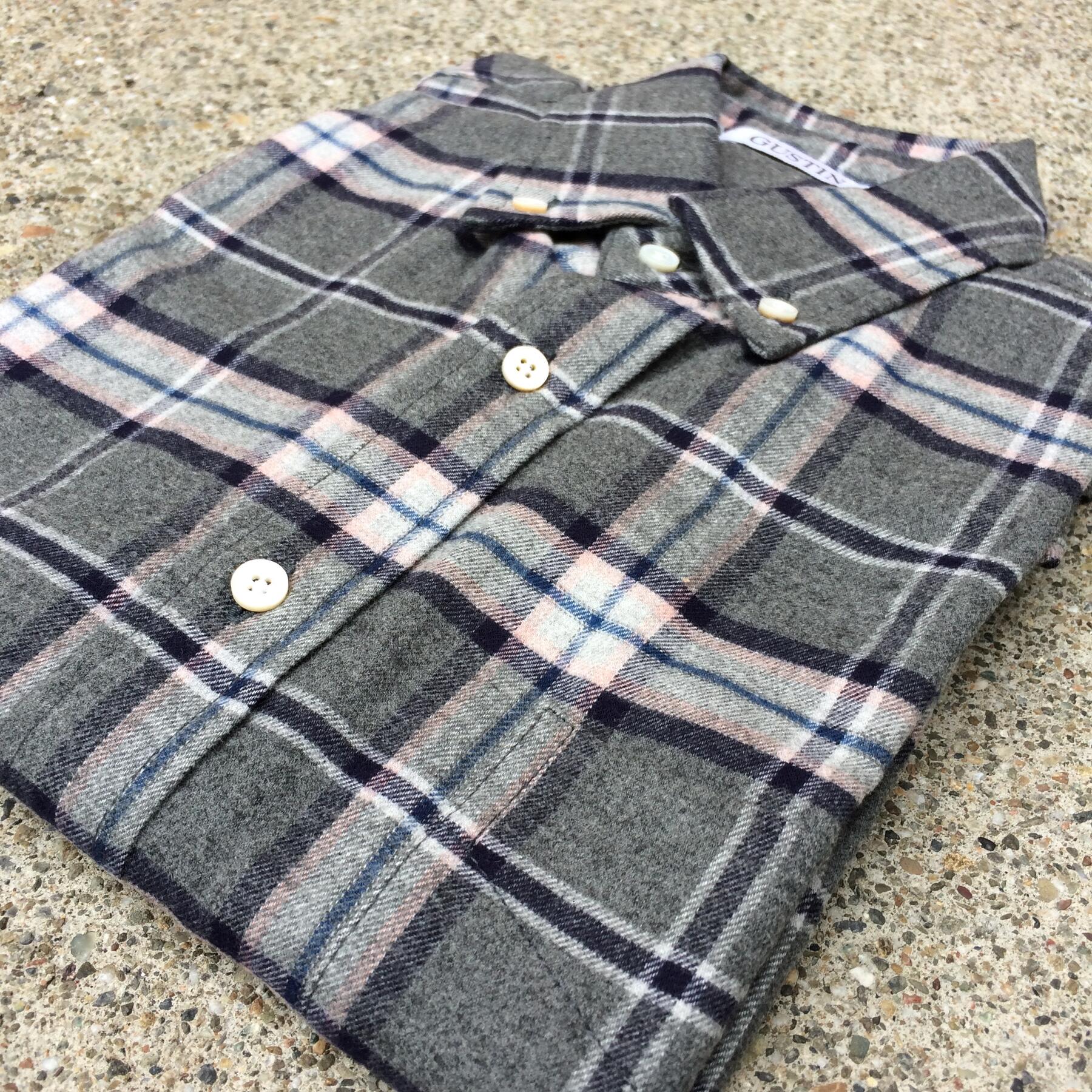 gustin charcoalxroyal flannel plaid