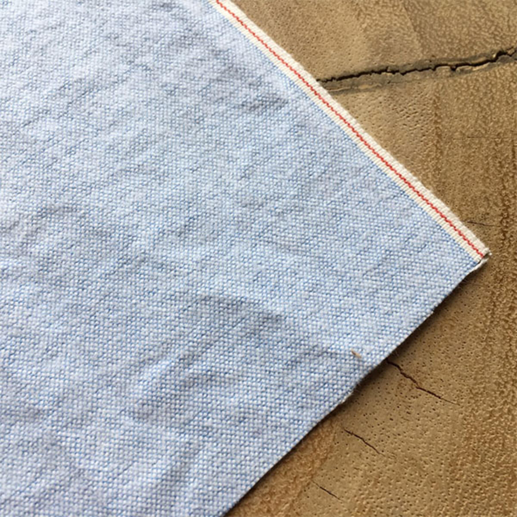 gustin #462 blue selvedge flannel oxford