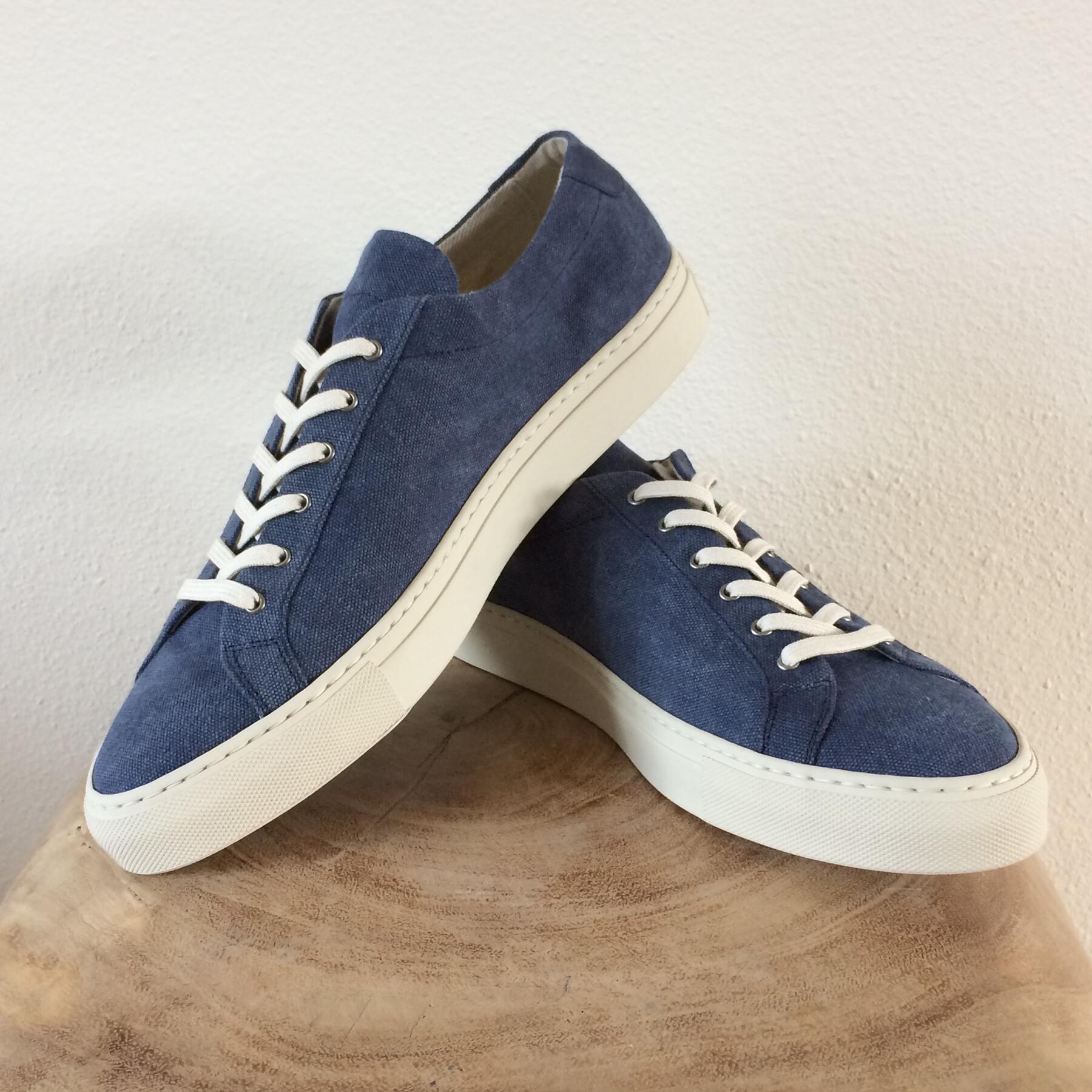 gustin navy canvas low top