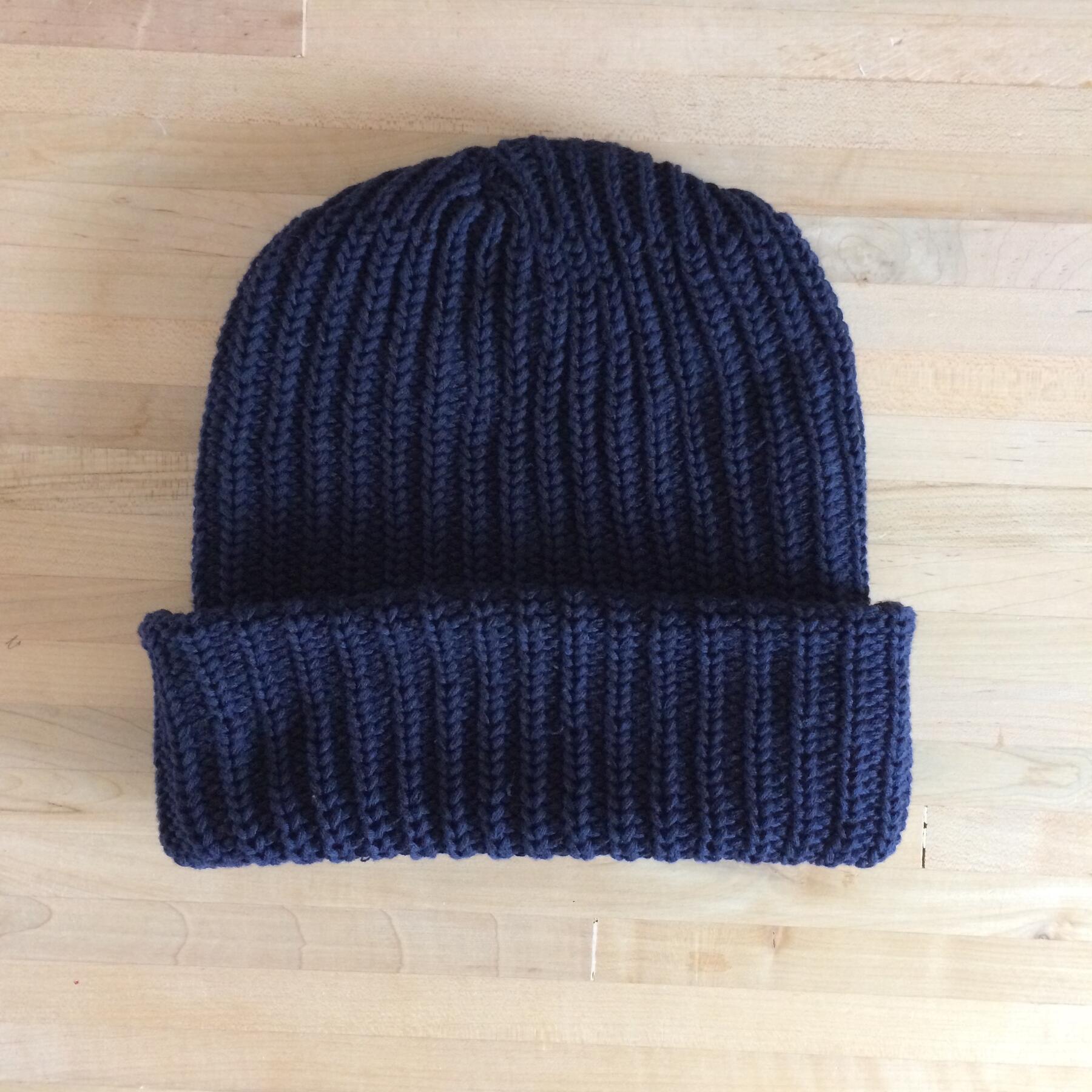 gustin american knit beanie - navy