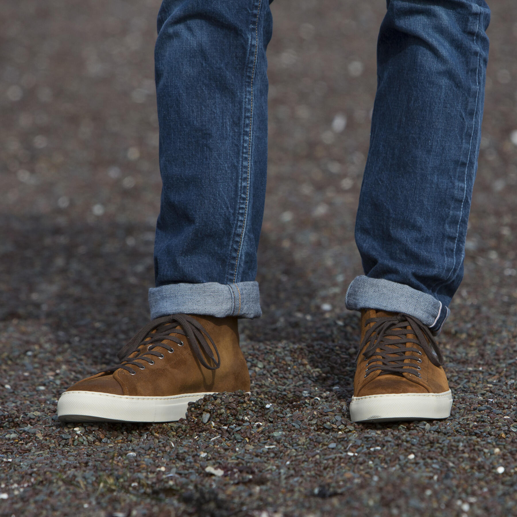 gustin chestnut suede high top