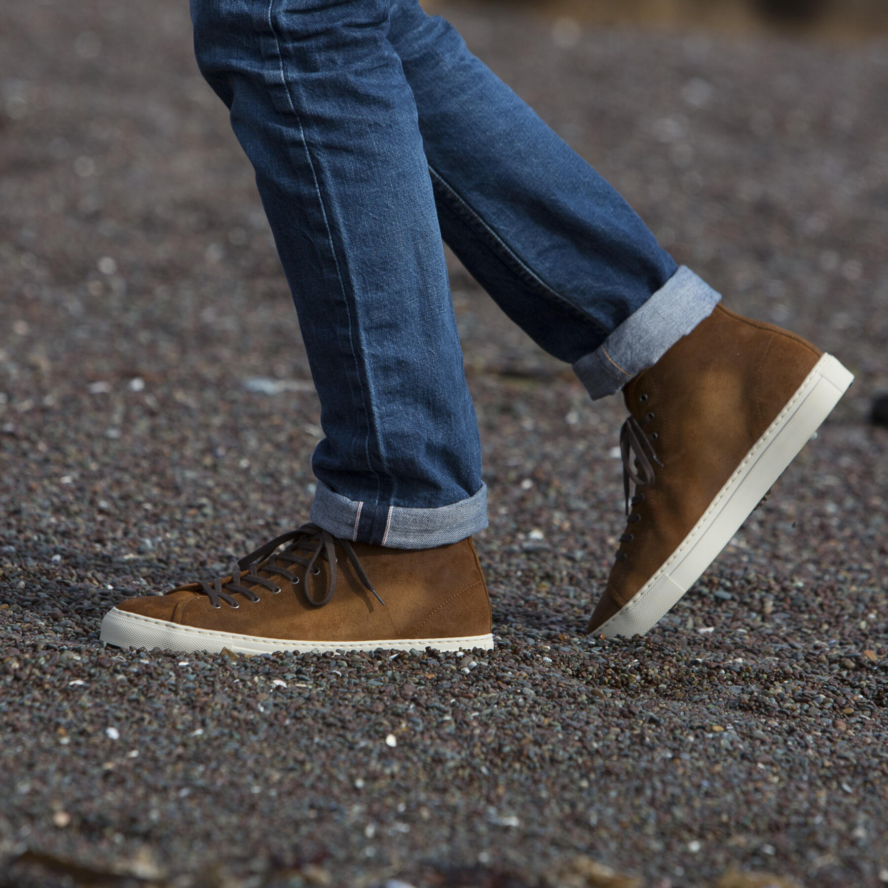gustin chestnut suede high top