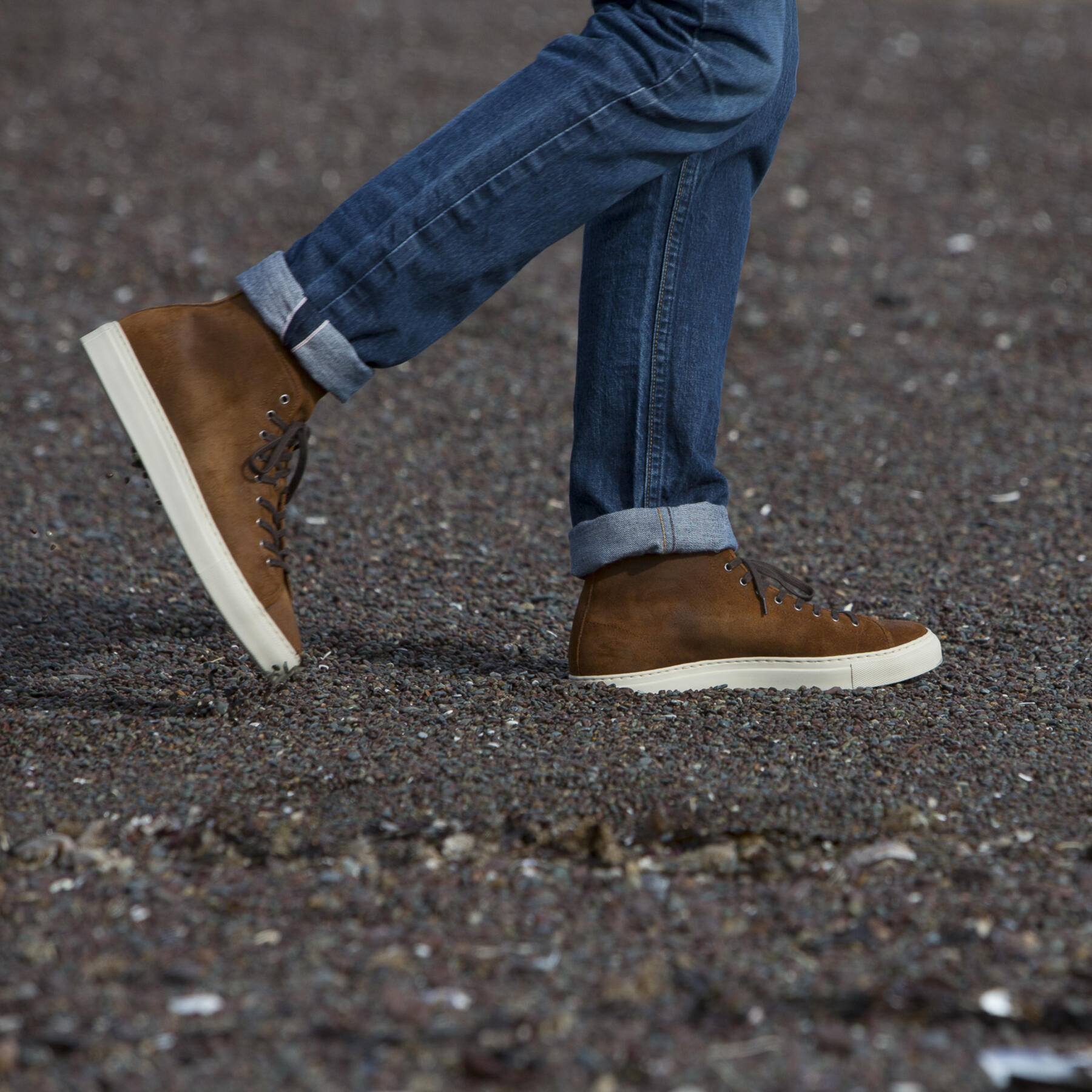 gustin chestnut suede high top