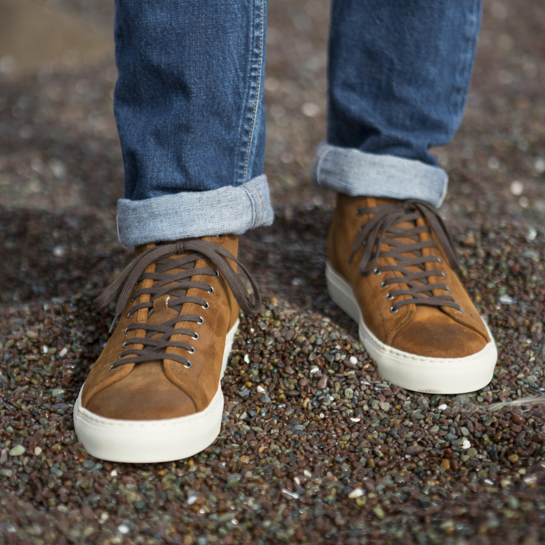 gustin chestnut suede high top