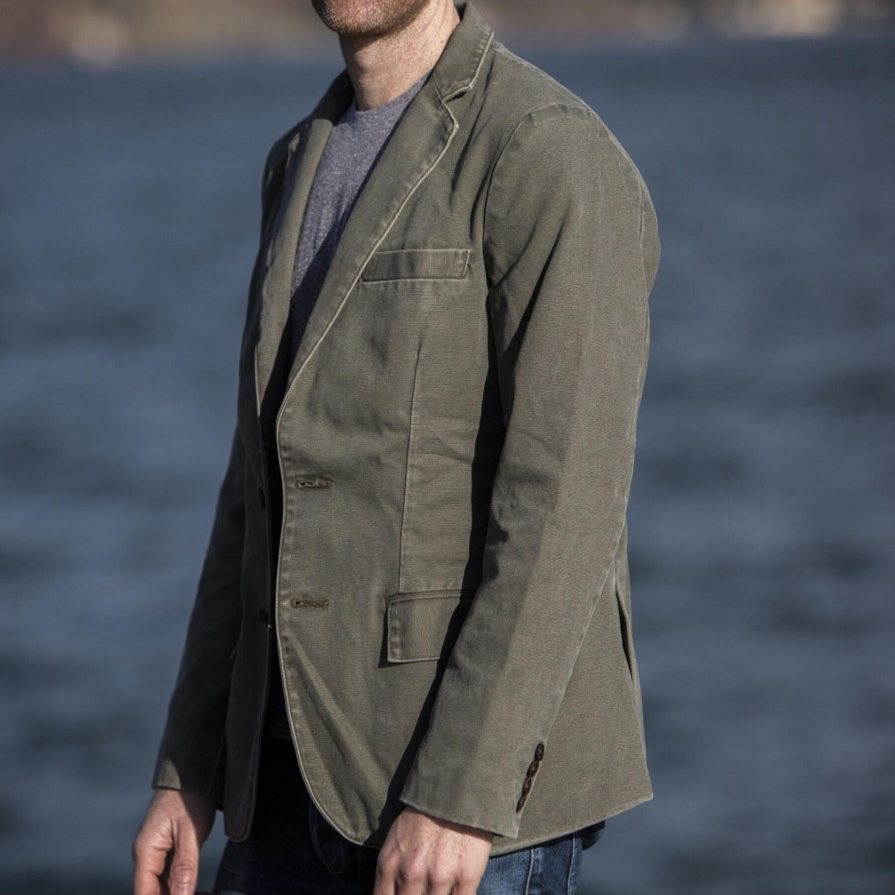 gustin blazer - army green canvas