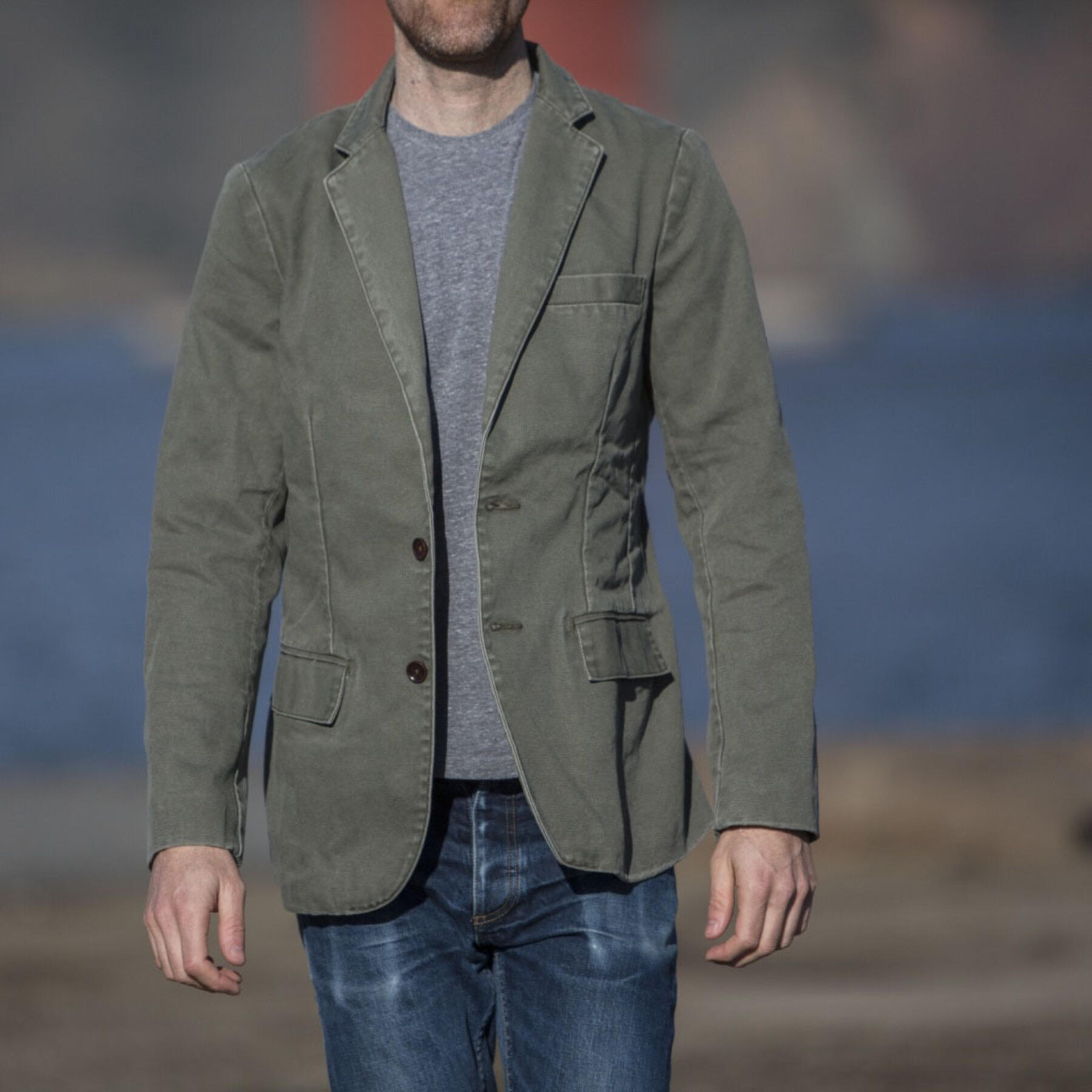 gustin blazer - army green canvas