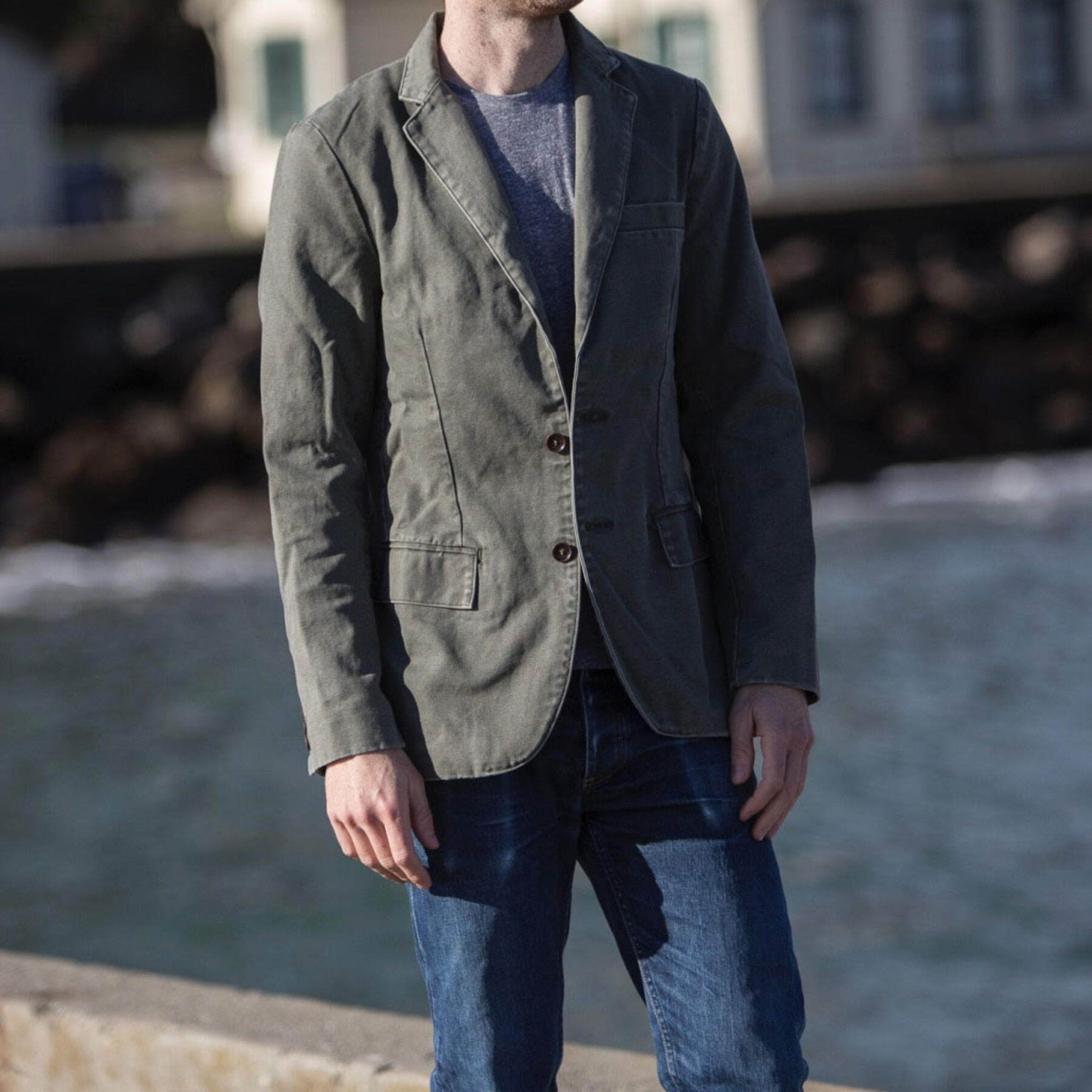 gustin blazer - army green canvas