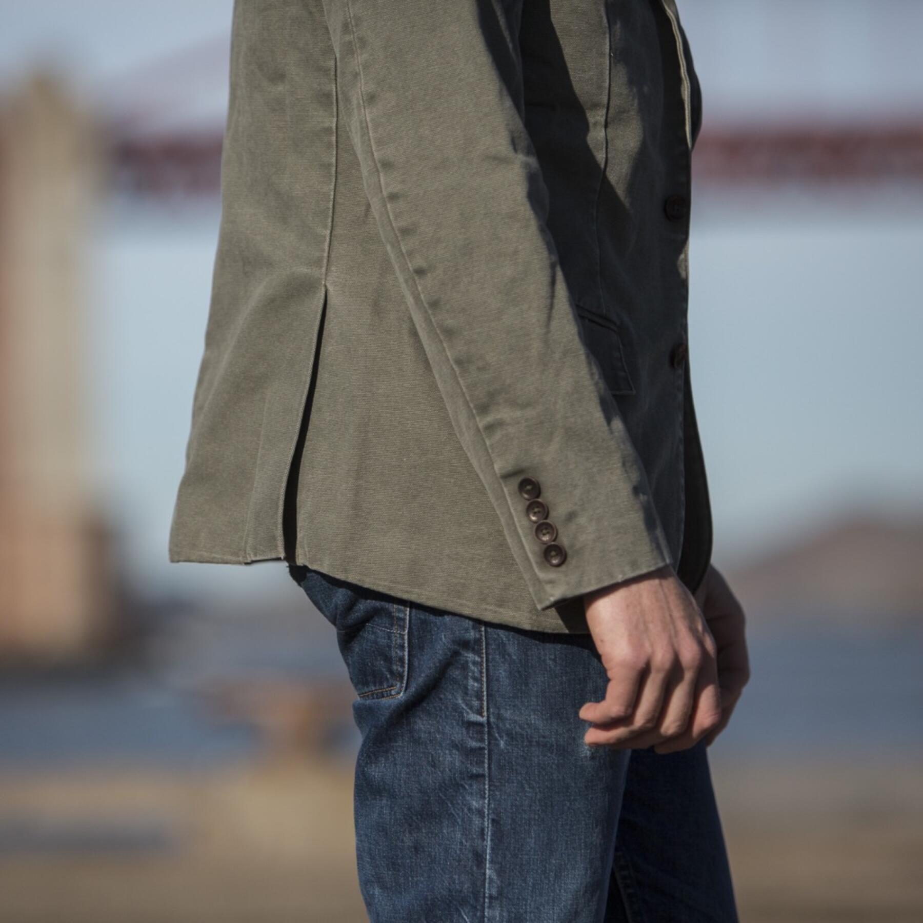 gustin blazer - army green canvas