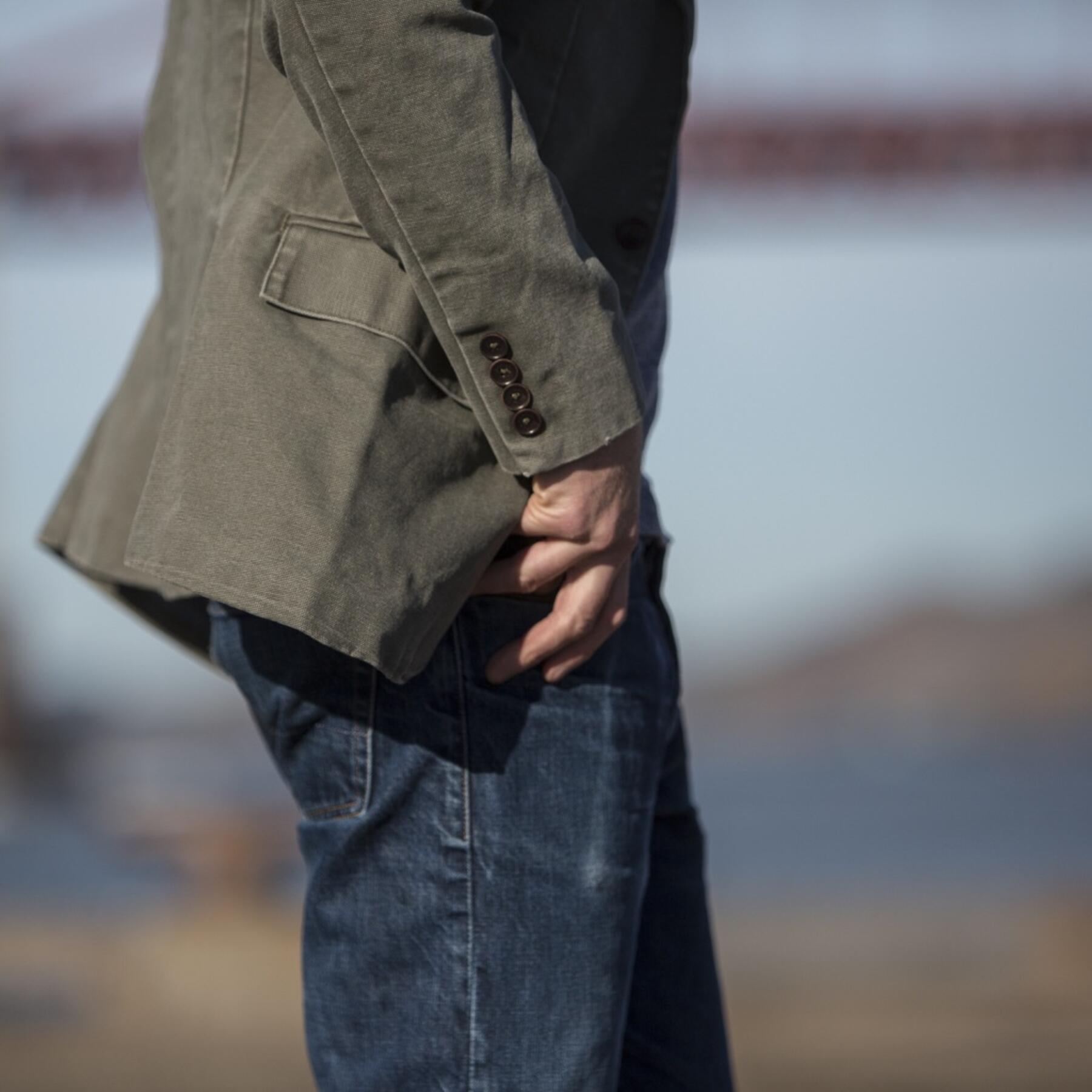 gustin blazer - army green canvas