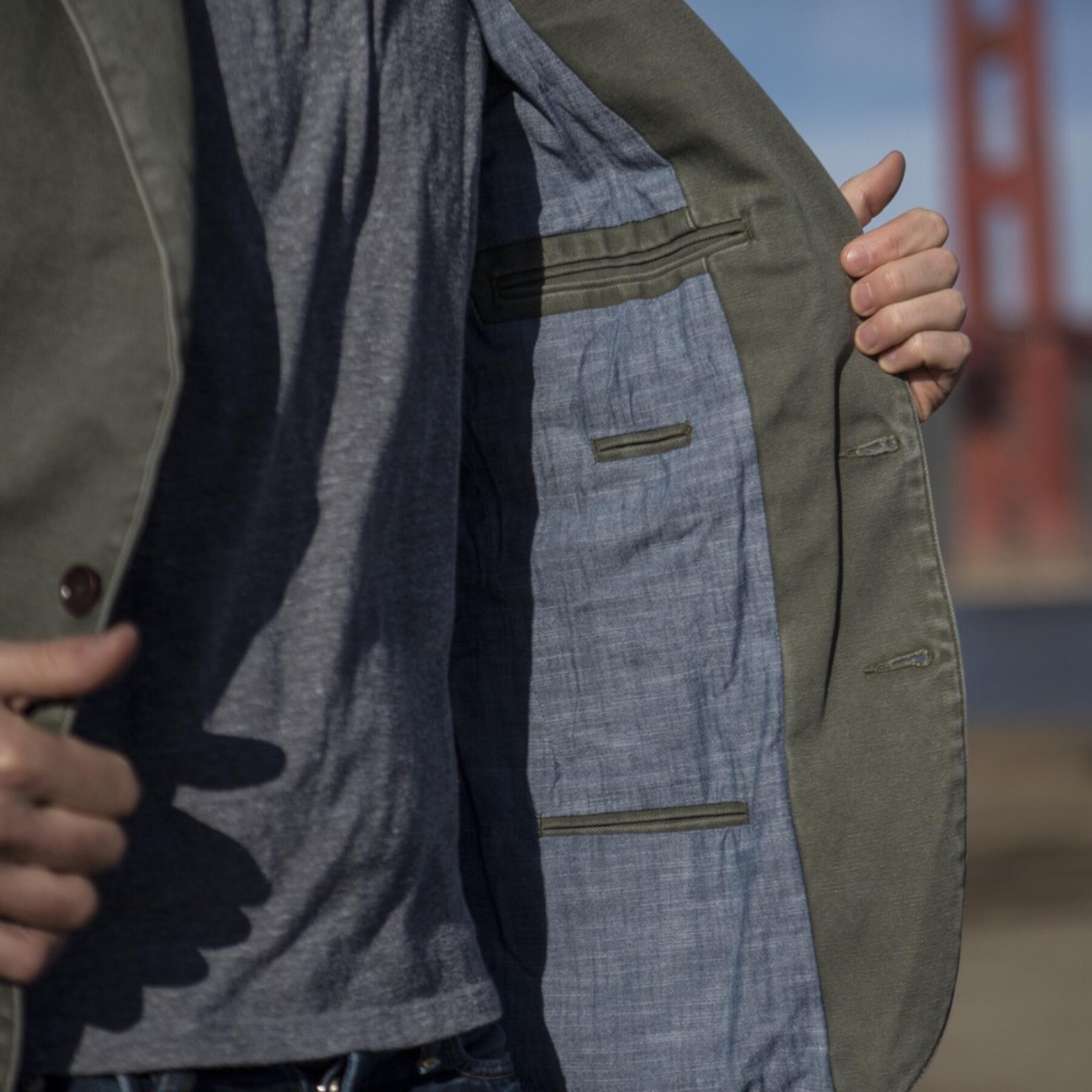 gustin blazer - army green canvas