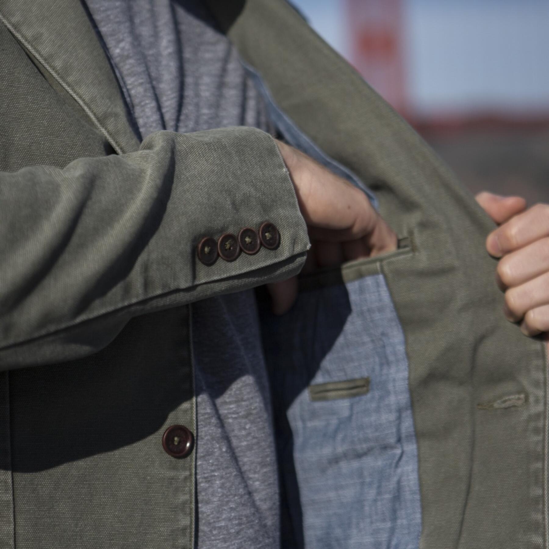 gustin blazer - army green canvas