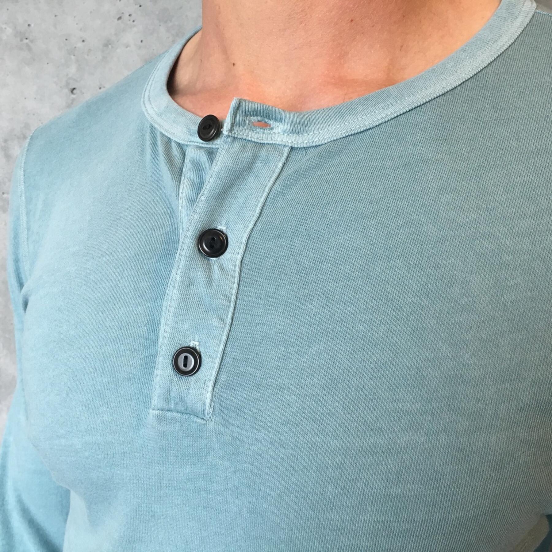 gustin usa pigment dyed henley 3pk (sea blue, faded black, lagoon green)