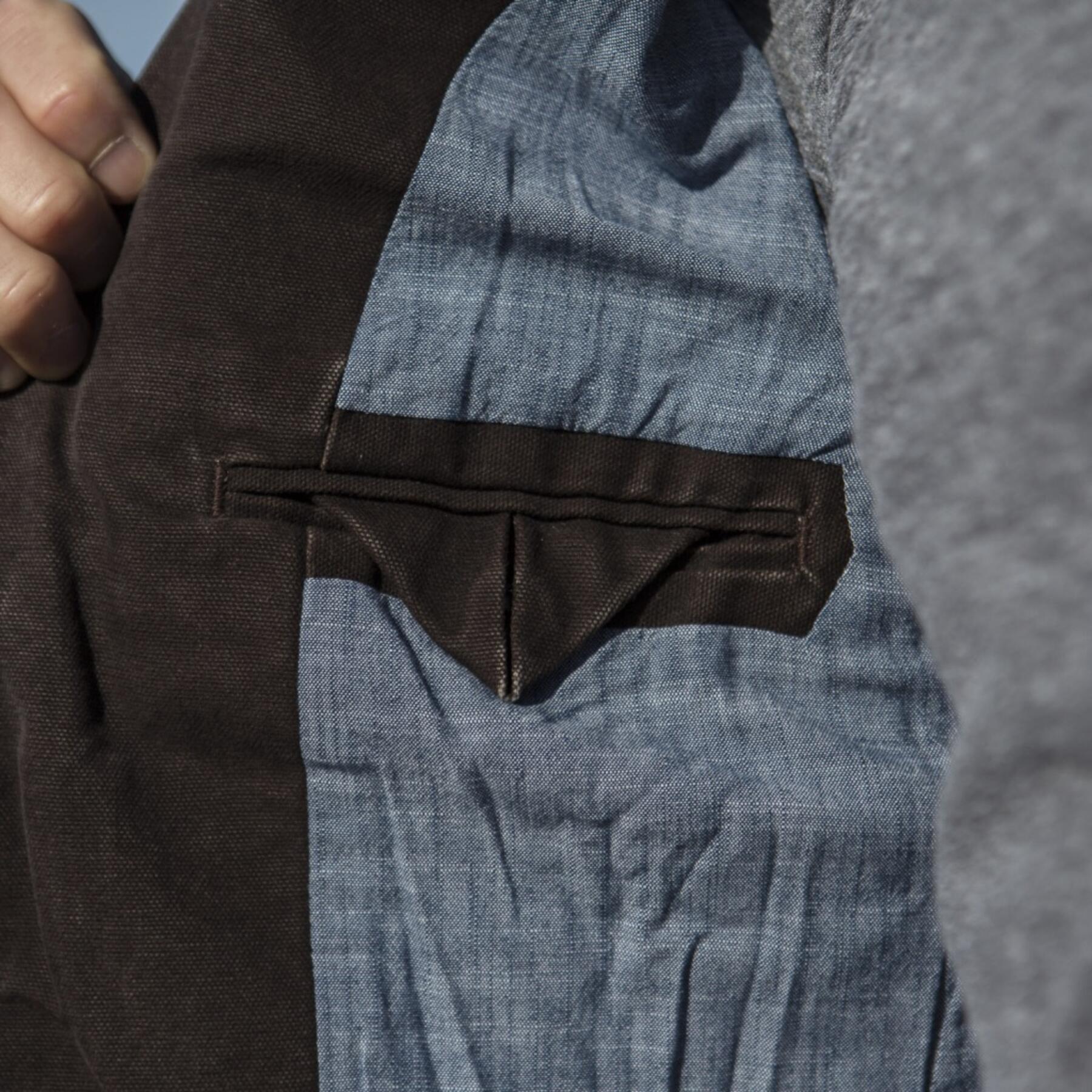 gustin blazer - dark oak canvas