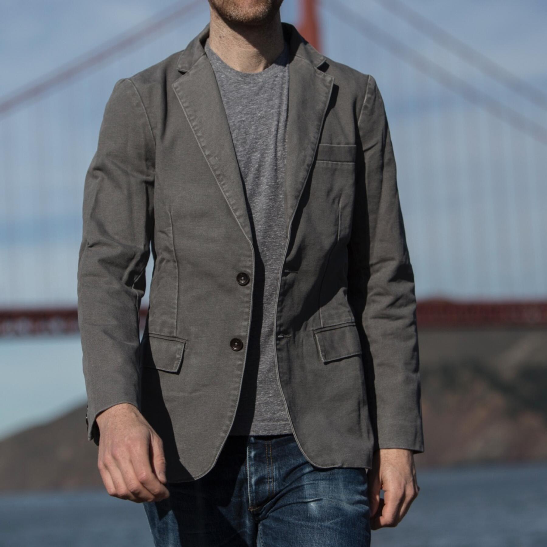 gustin blazer - grey canvas