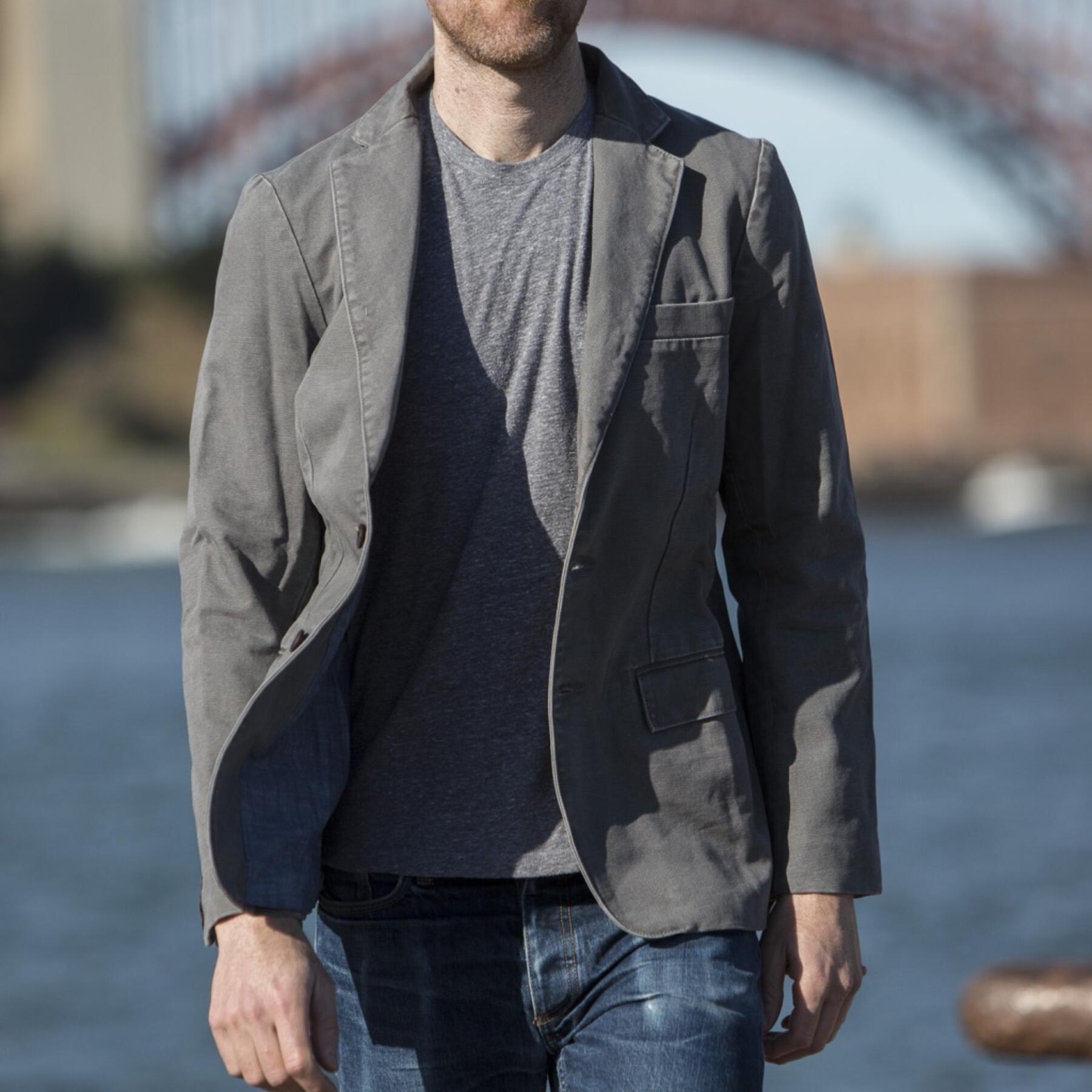 gustin blazer - grey canvas