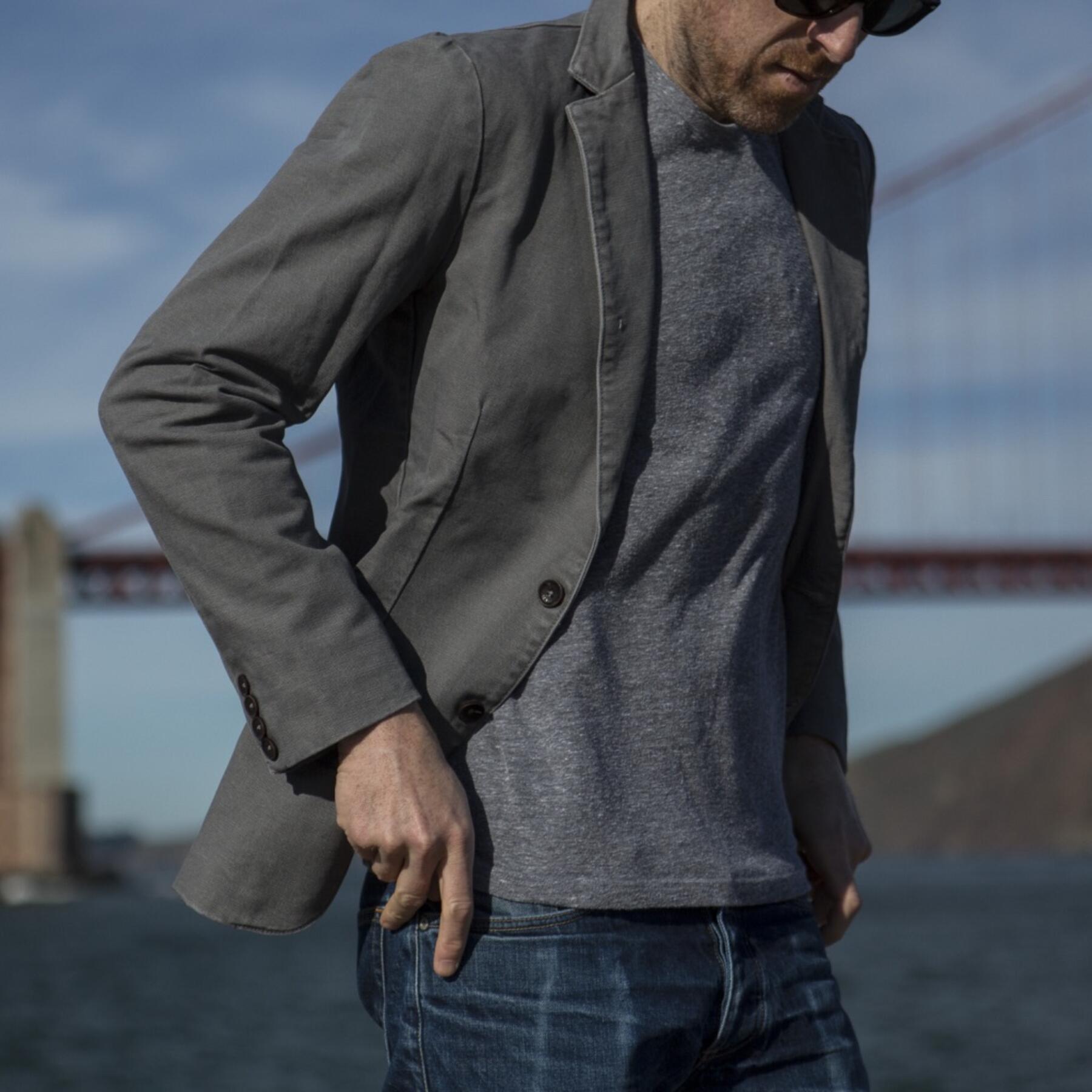 gustin blazer - grey canvas
