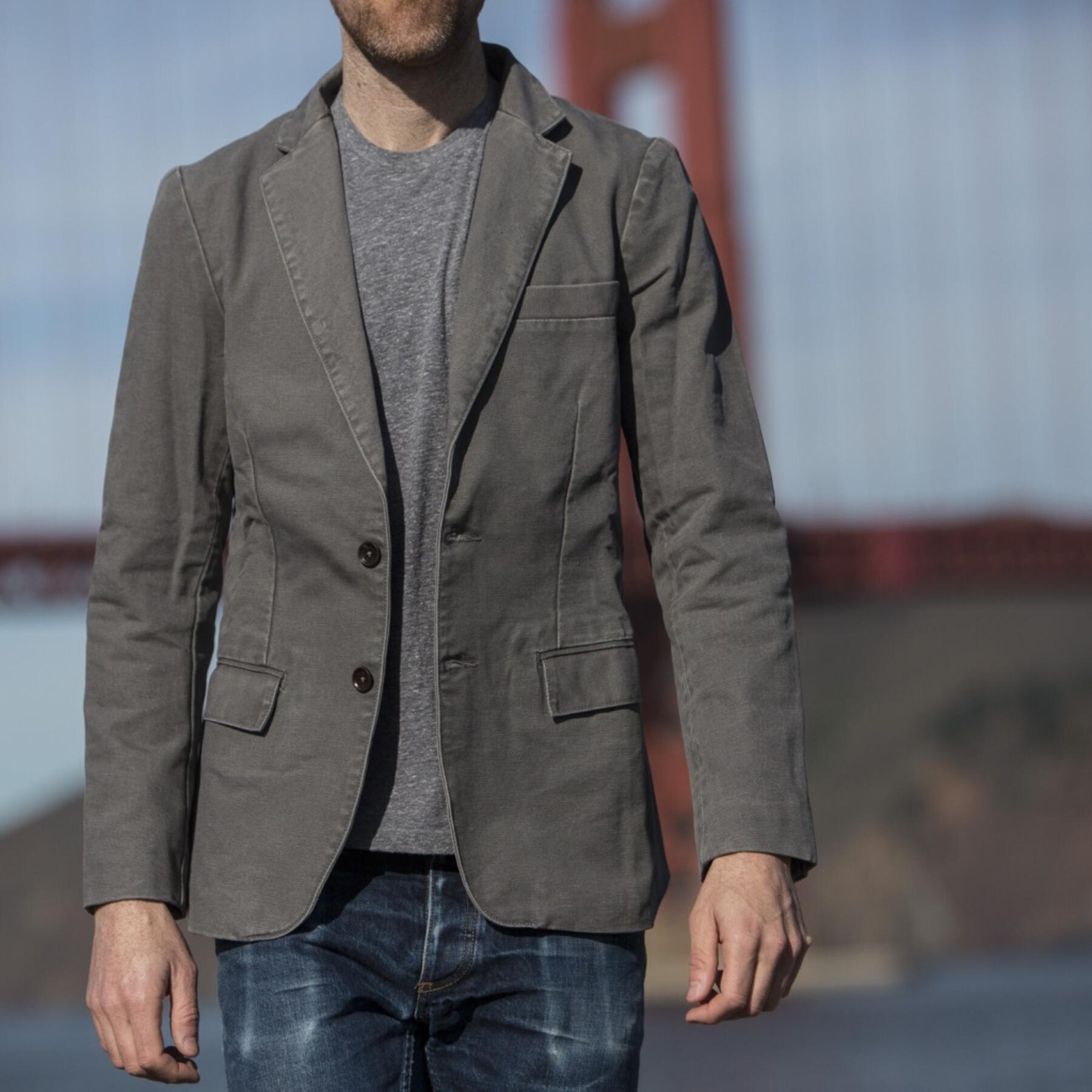 gustin blazer - grey canvas